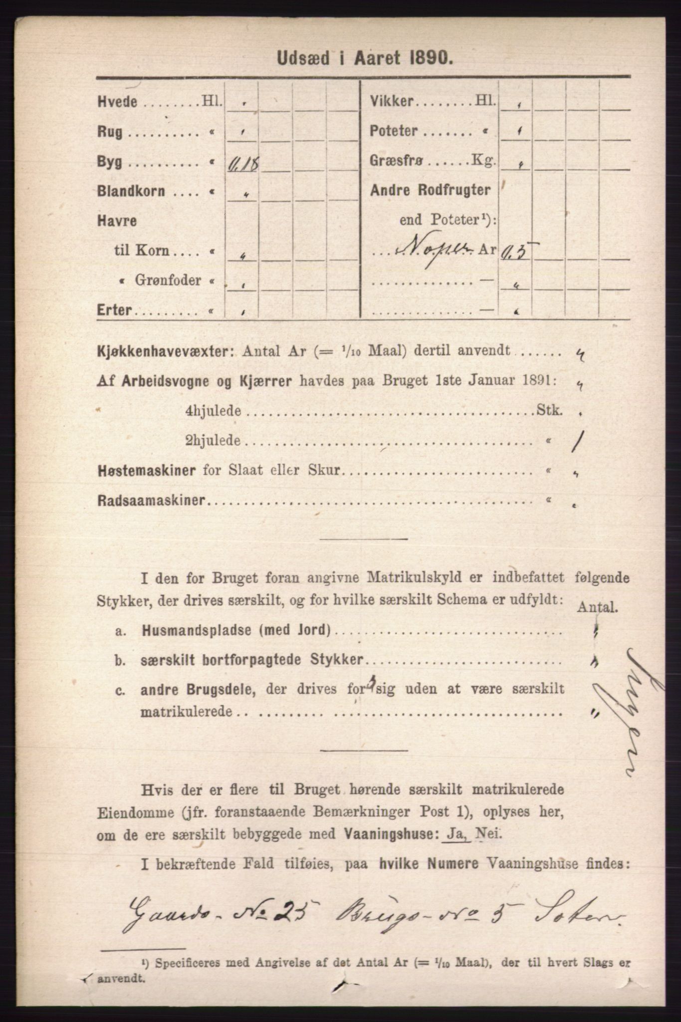 RA, 1891 census for 0438 Lille Elvedalen, 1891, p. 4371