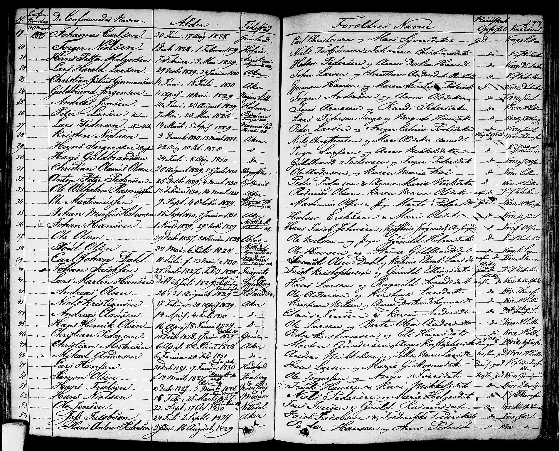 Aker prestekontor kirkebøker, AV/SAO-A-10861/F/L0018: Parish register (official) no. 17, 1829-1852, p. 277