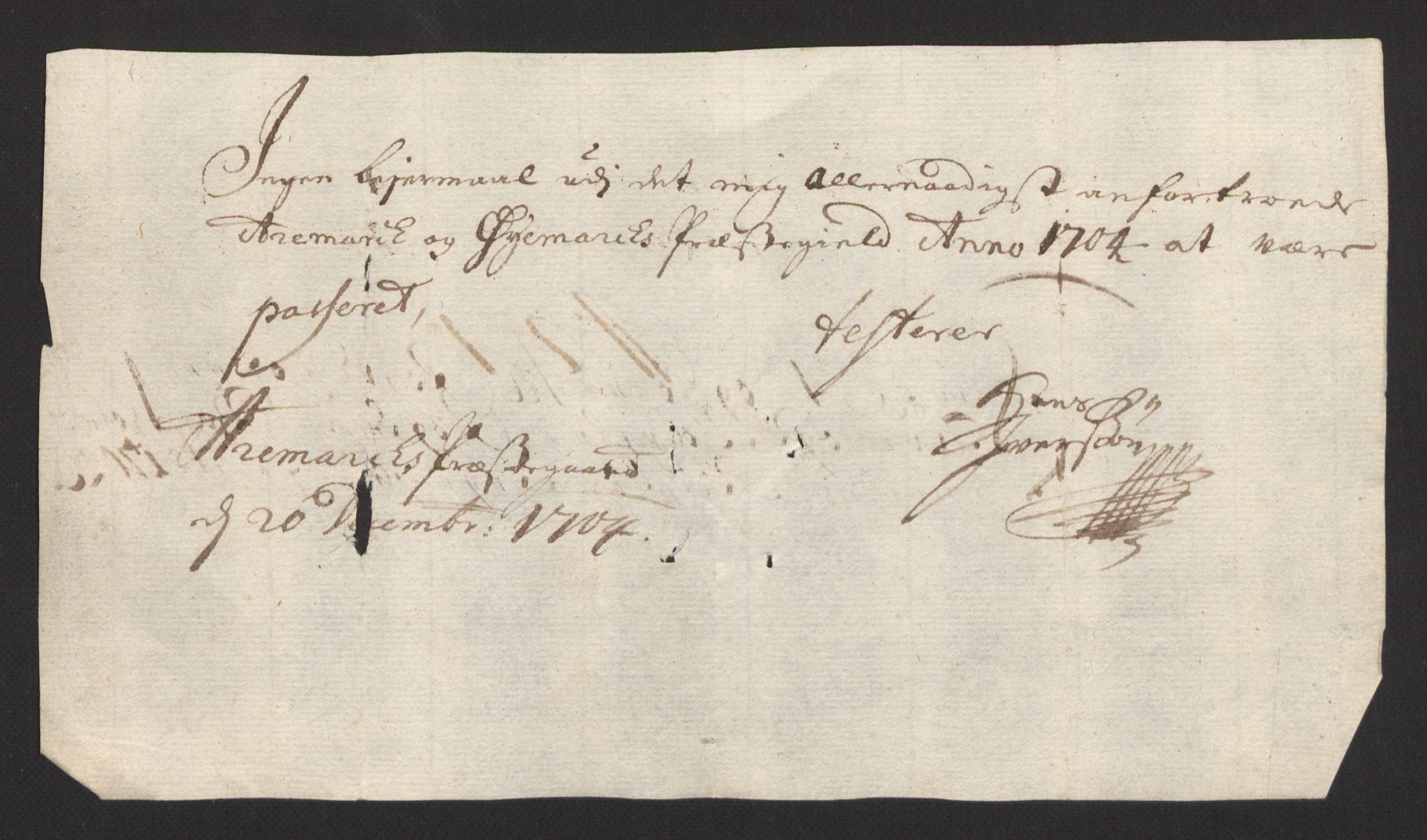 Rentekammeret inntil 1814, Reviderte regnskaper, Fogderegnskap, AV/RA-EA-4092/R01/L0017: Fogderegnskap Idd og Marker, 1704-1706, p. 28