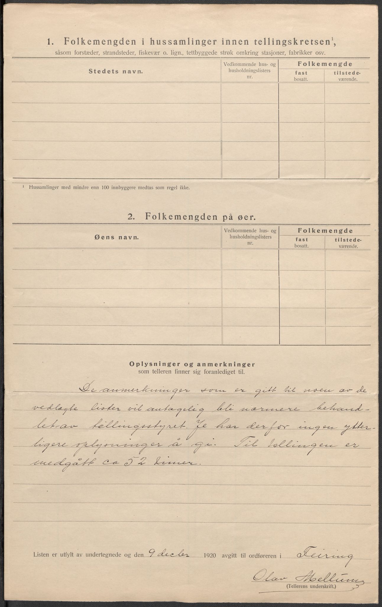 SAO, 1920 census for Feiring, 1920, p. 14