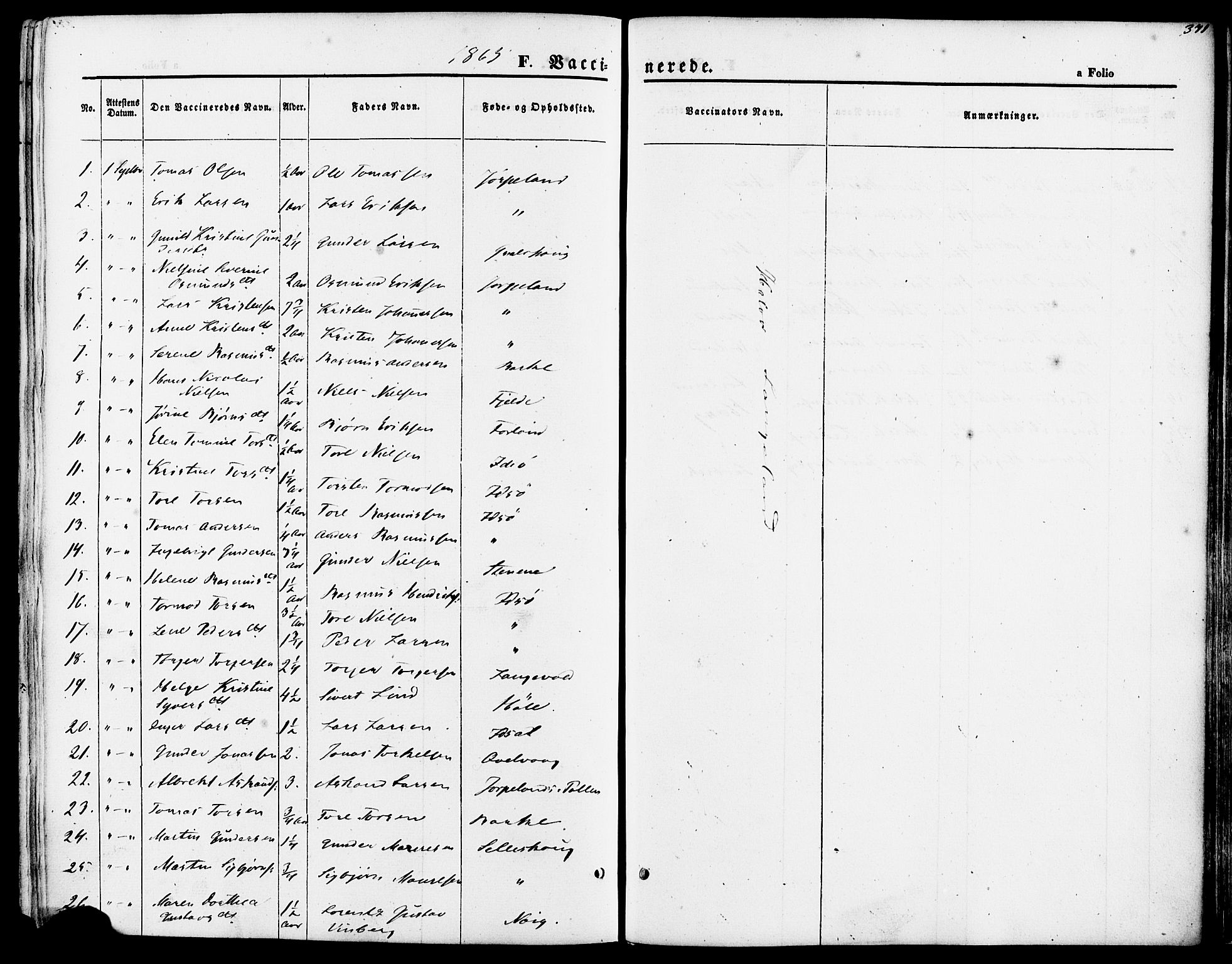 Strand sokneprestkontor, SAST/A-101828/H/Ha/Haa/L0007: Parish register (official) no. A 7, 1855-1881, p. 371