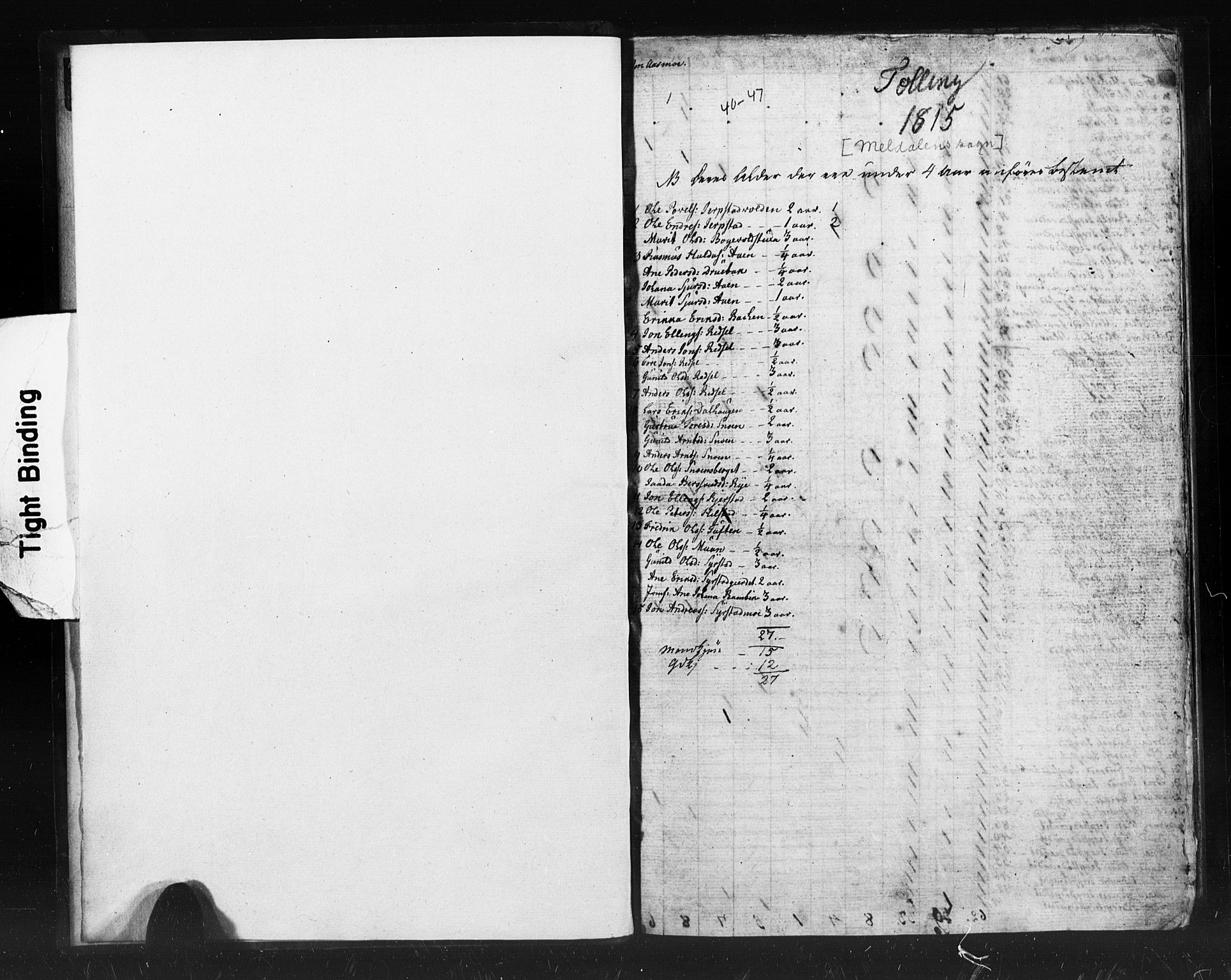 SAT, 1815 Census for Meldal parish, 1815, p. 3