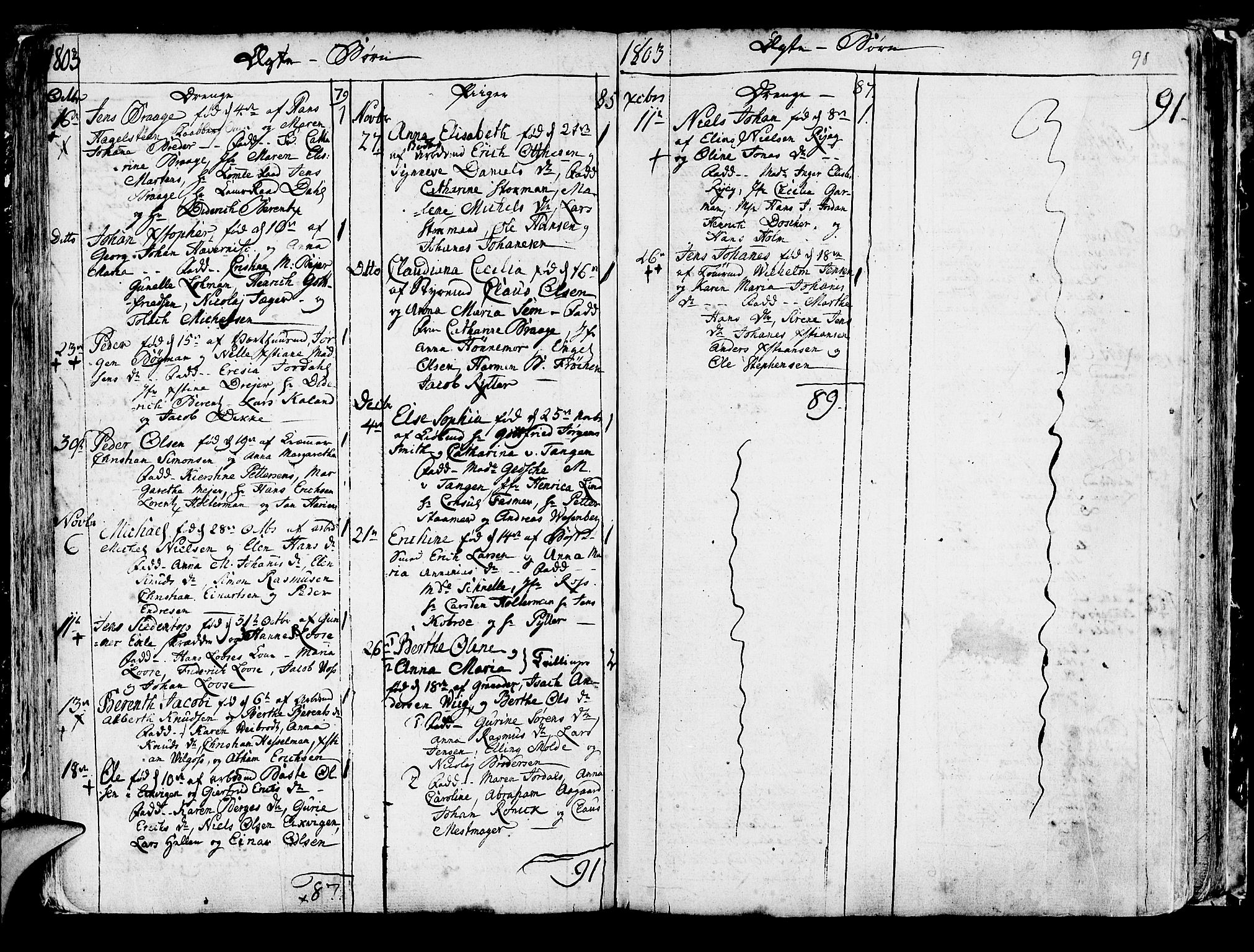 Korskirken sokneprestembete, AV/SAB-A-76101/H/Haa/L0006: Parish register (official) no. A 6, 1790-1820, p. 90