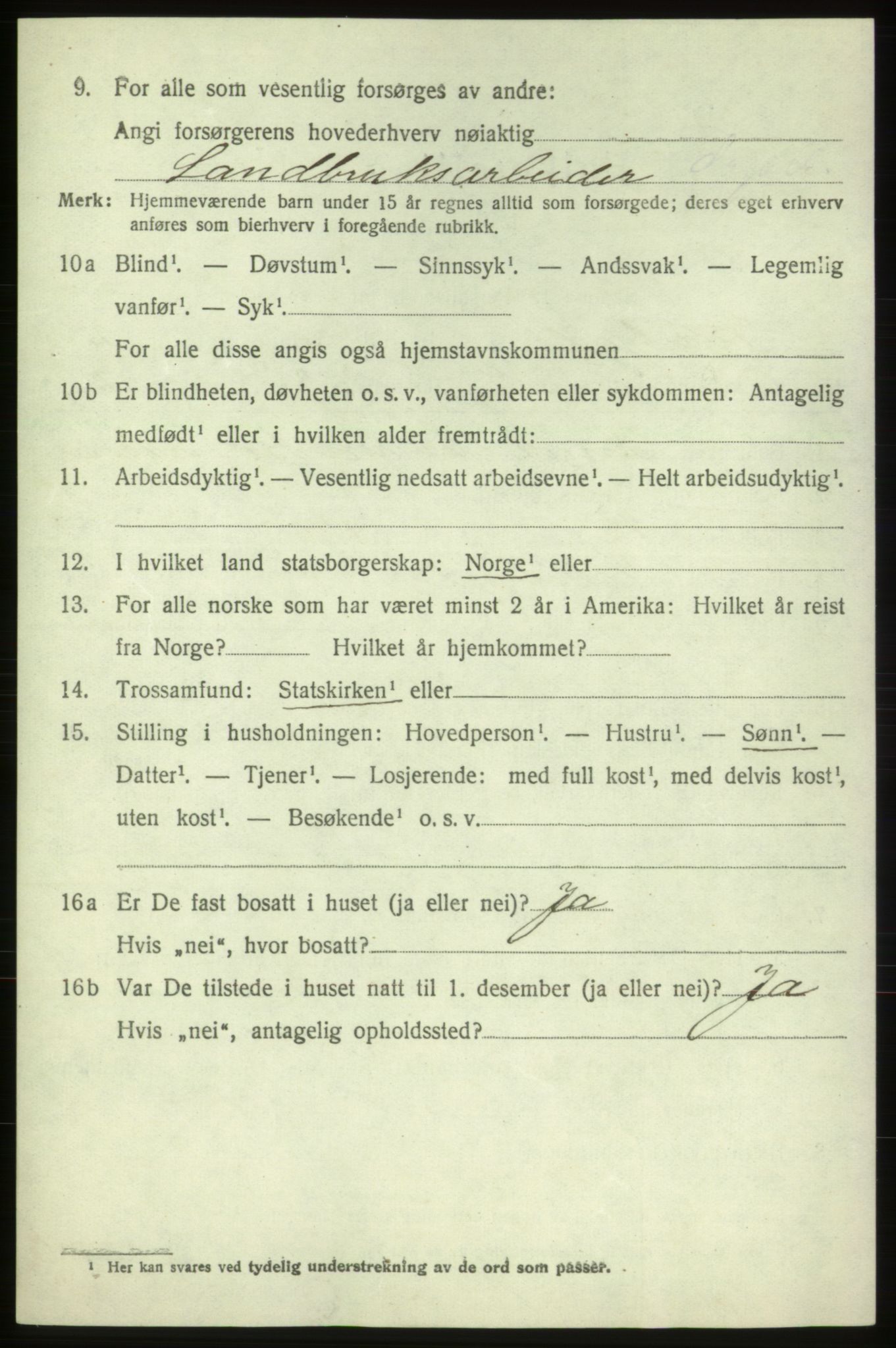 SAB, 1920 census for Vikebygd, 1920, p. 940