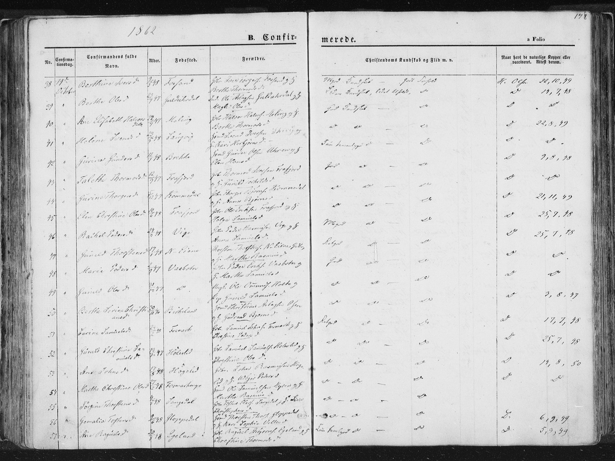 Høgsfjord sokneprestkontor, AV/SAST-A-101624/H/Ha/Haa/L0001: Parish register (official) no. A 1, 1854-1875, p. 178