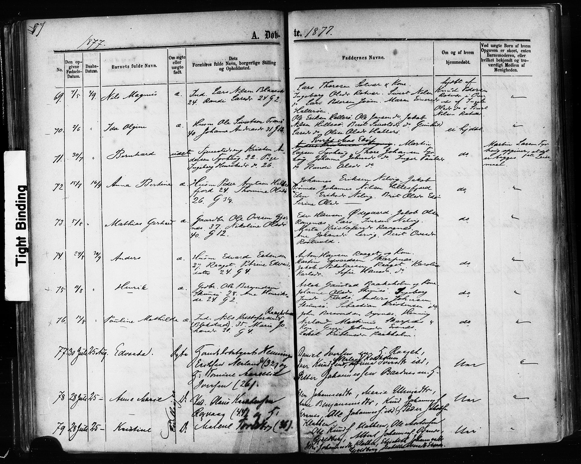 Ministerialprotokoller, klokkerbøker og fødselsregistre - Møre og Romsdal, AV/SAT-A-1454/581/L0938: Parish register (official) no. 581A06, 1873-1879, p. 57