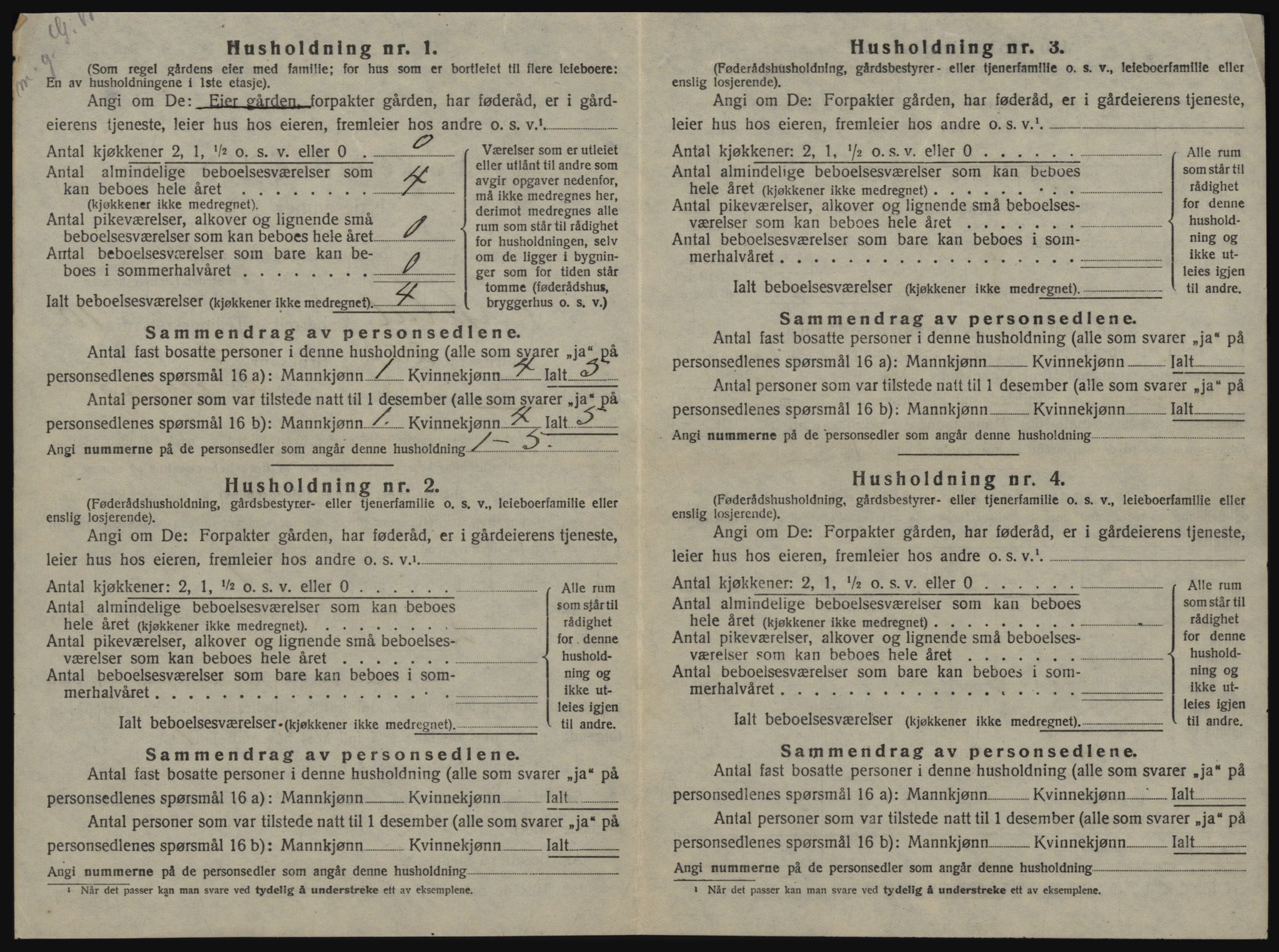 SAT, 1920 census for Orkdal, 1920, p. 1223