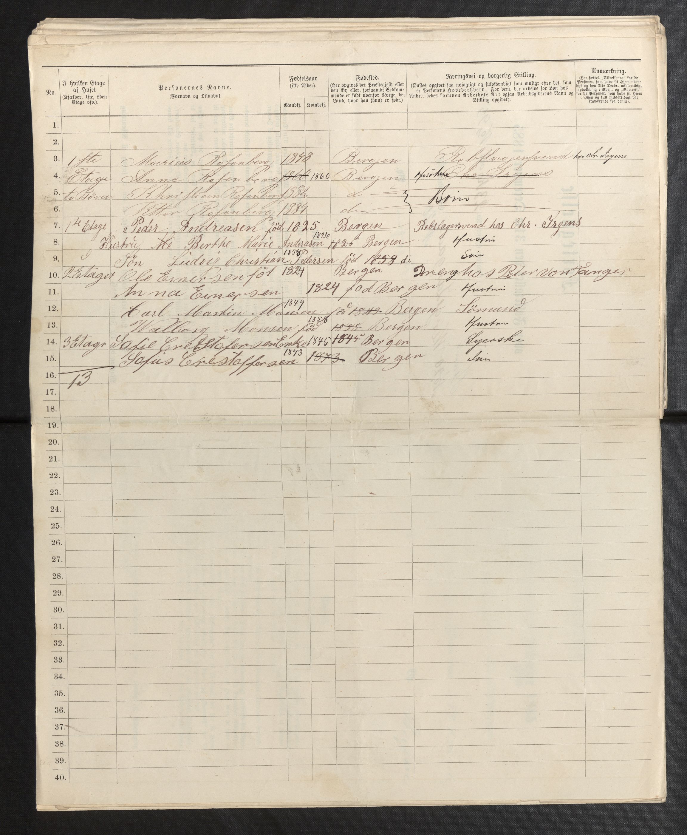 SAB, 1885 census for 1301 Bergen, 1885, p. 2114