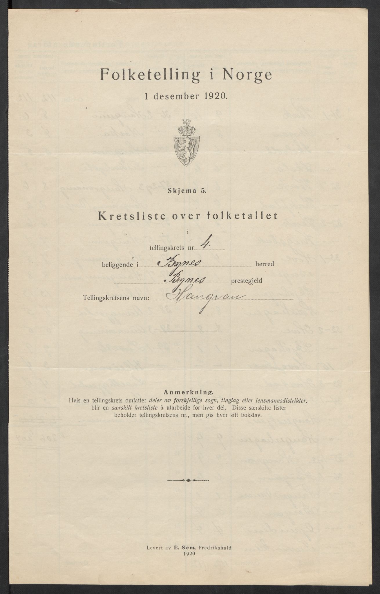 SAT, 1920 census for Byneset, 1920, p. 15