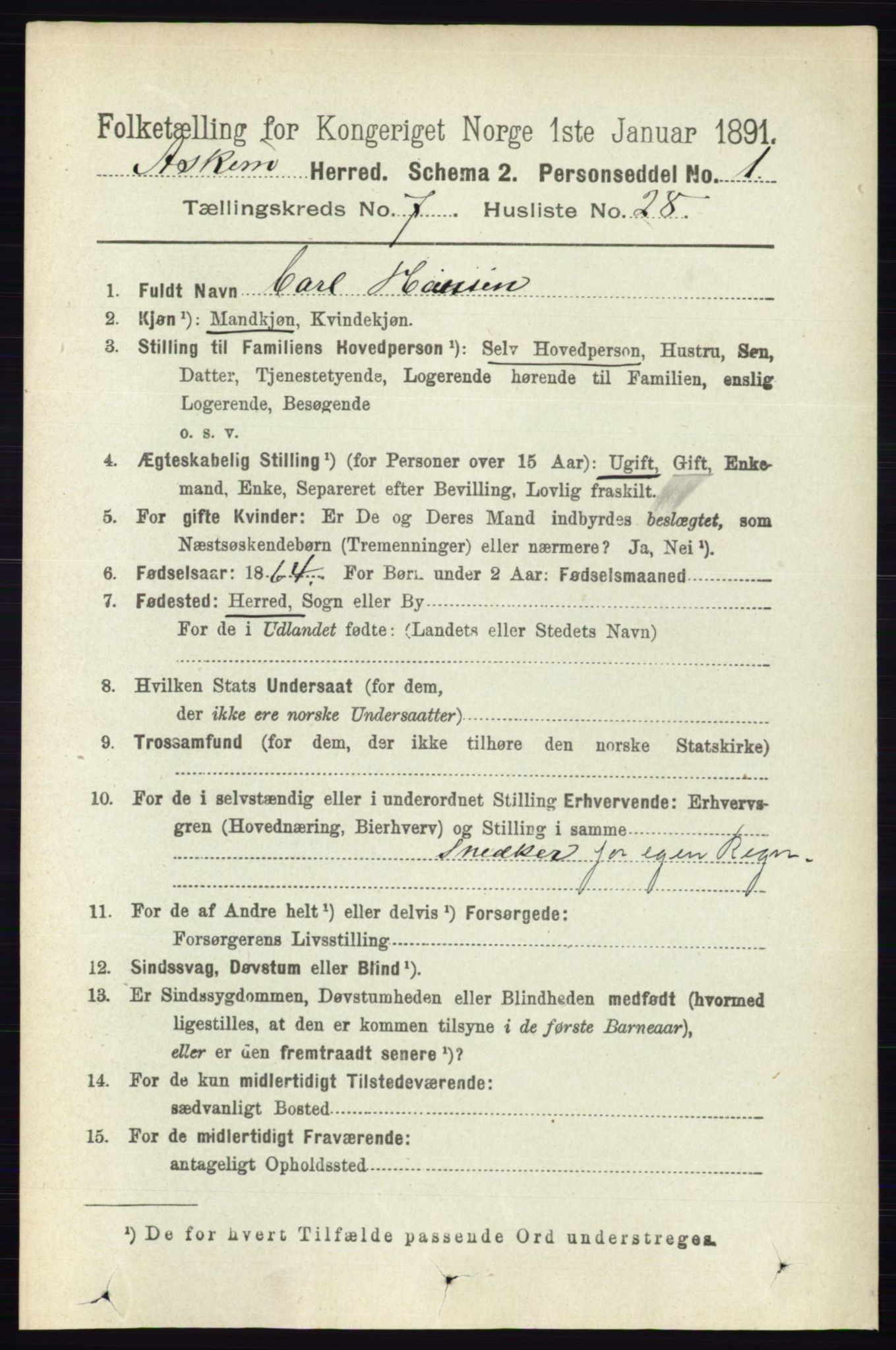 RA, 1891 census for 0124 Askim, 1891, p. 1170