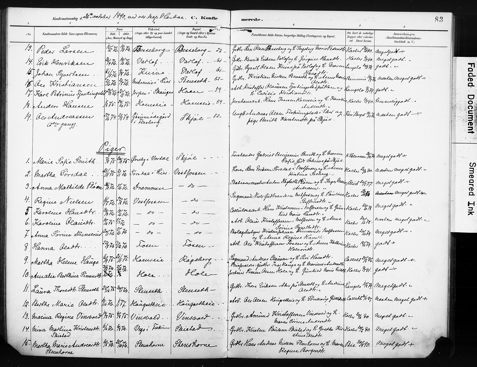 Eiker kirkebøker, AV/SAKO-A-4/F/Fc/L0002: Parish register (official) no. III 2, 1889-1897, p. 83