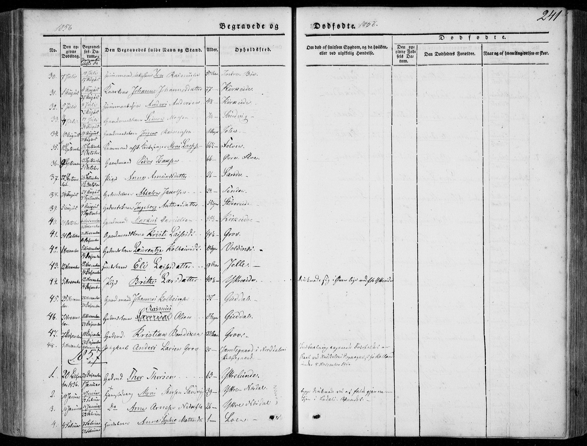 Stryn Sokneprestembete, AV/SAB-A-82501: Parish register (official) no. A 2, 1844-1861, p. 241