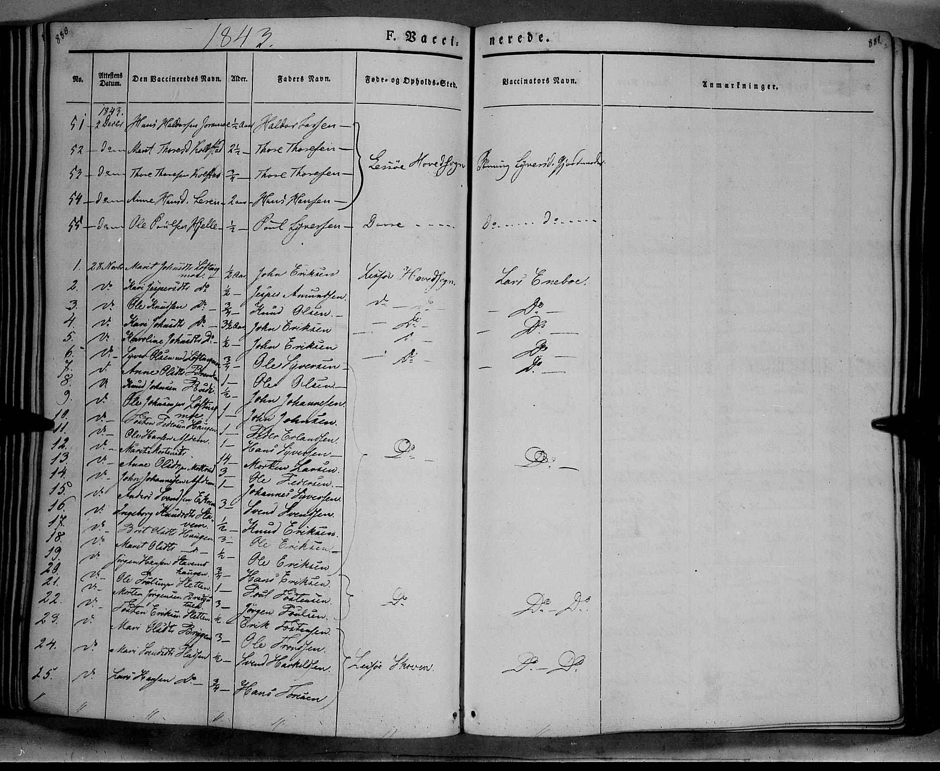 Lesja prestekontor, AV/SAH-PREST-068/H/Ha/Haa/L0006: Parish register (official) no. 6B, 1843-1854, p. 880-881