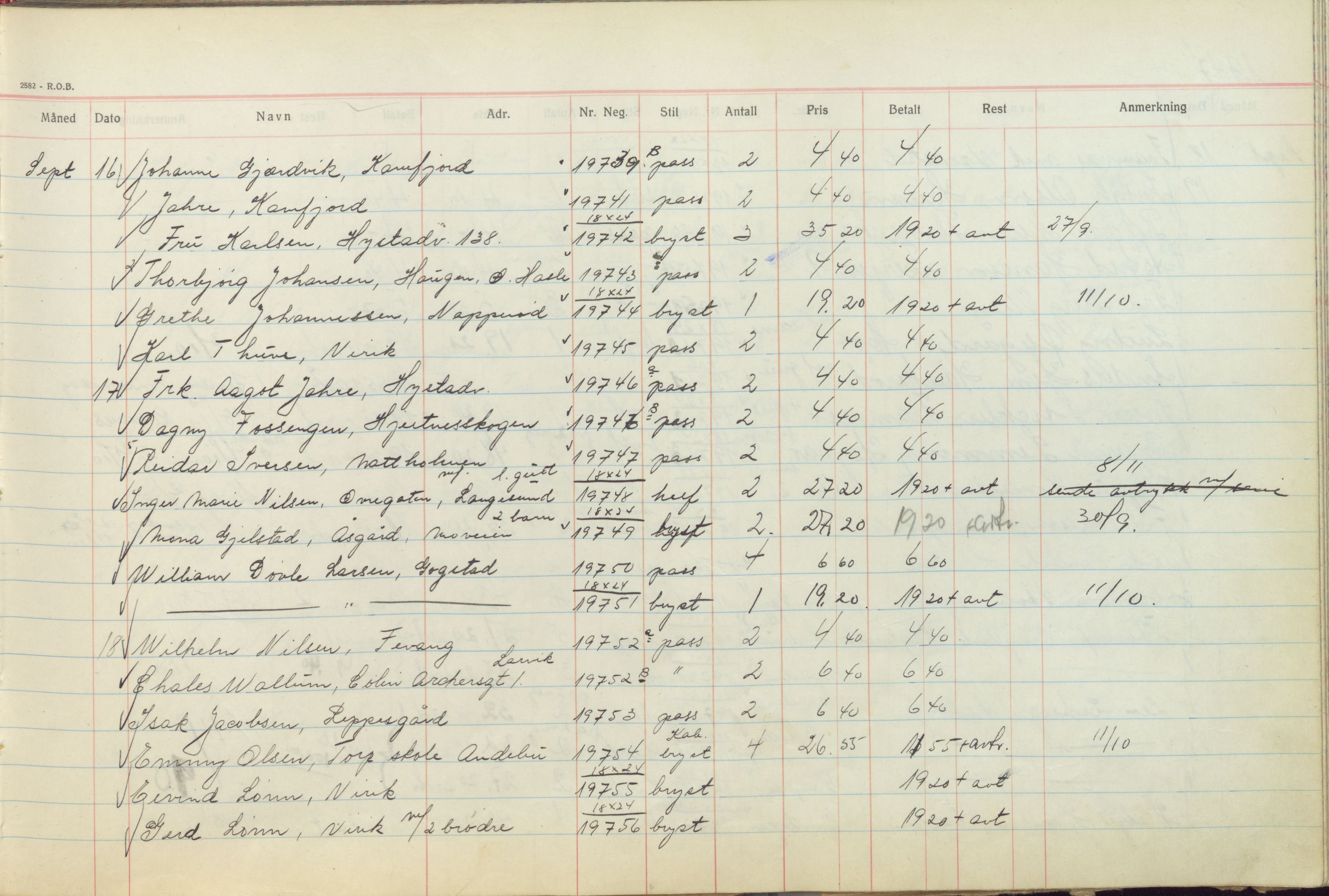 Pa 1494 - Jørgensen, Antonius. Fotograf, VEMU/A-2760/F/Fb, 1927-1984, p. 1198