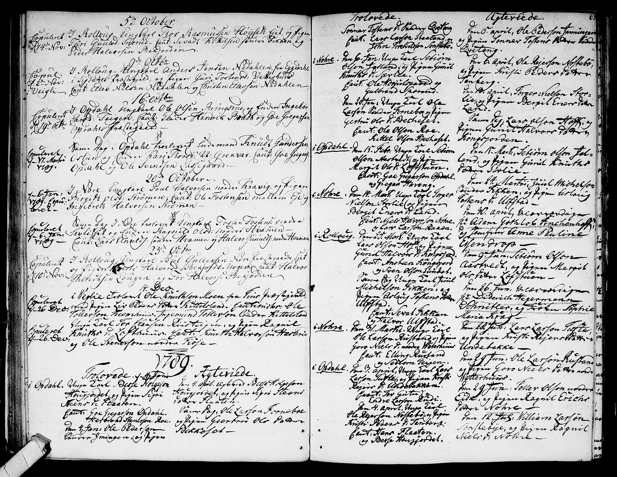 Rollag kirkebøker, SAKO/A-240/F/Fa/L0004: Parish register (official) no. I 4, 1778-1792, p. 63