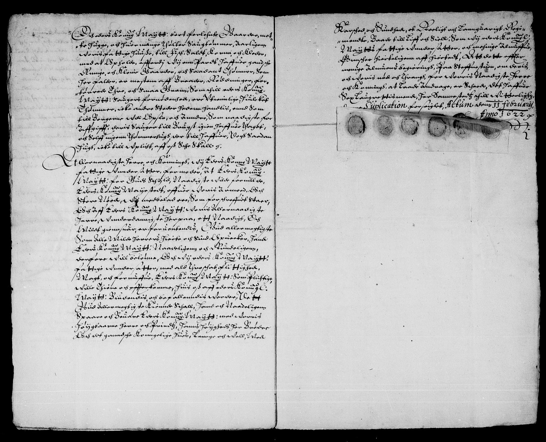 Danske Kanselli, Skapsaker, AV/RA-EA-4061/F/L0003: Skap 8, pakke 73-95, 1616-1691, p. 28