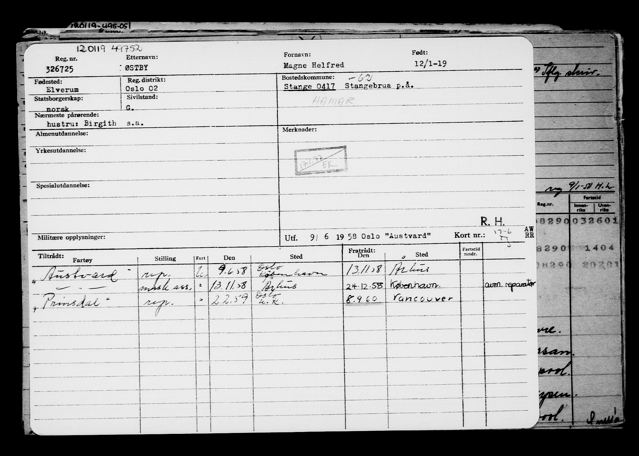 Direktoratet for sjømenn, AV/RA-S-3545/G/Gb/L0165: Hovedkort, 1918-1919, p. 498