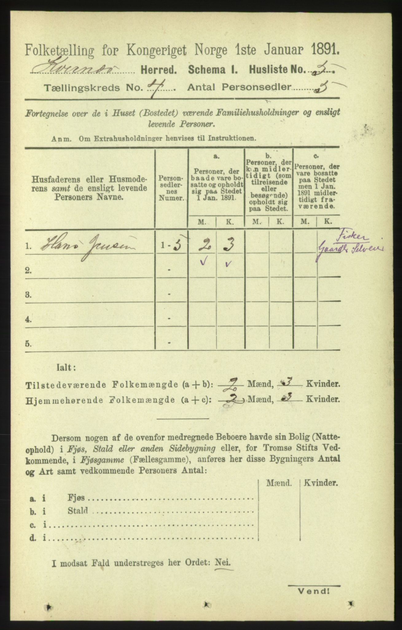 RA, 1891 census for 1553 Kvernes, 1891, p. 1668