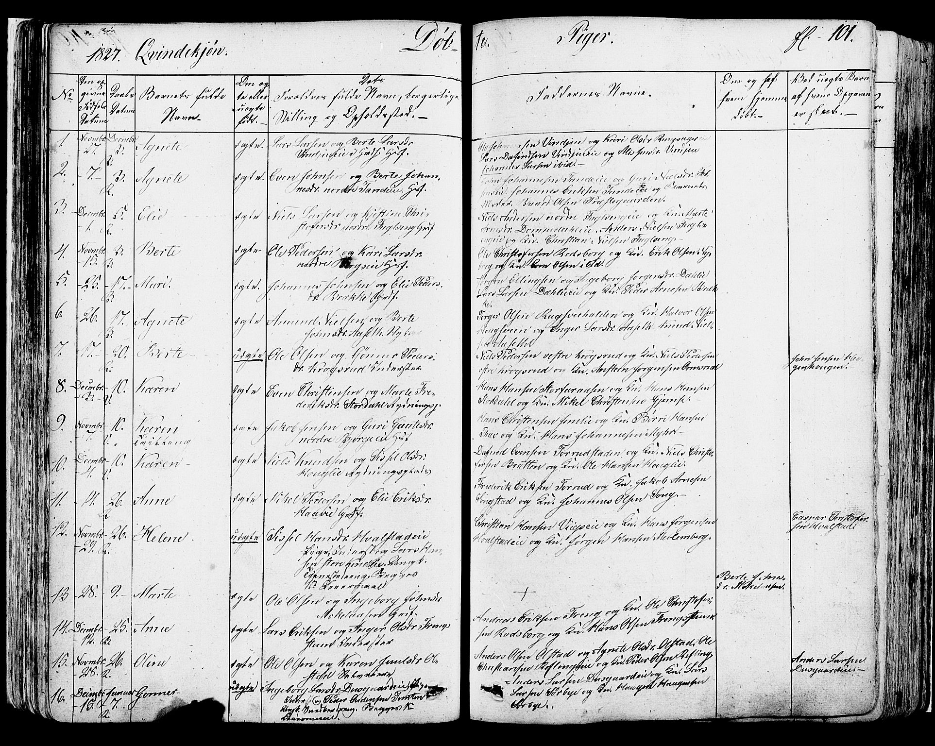 Ringsaker prestekontor, SAH/PREST-014/K/Ka/L0007: Parish register (official) no. 7A, 1826-1837, p. 101