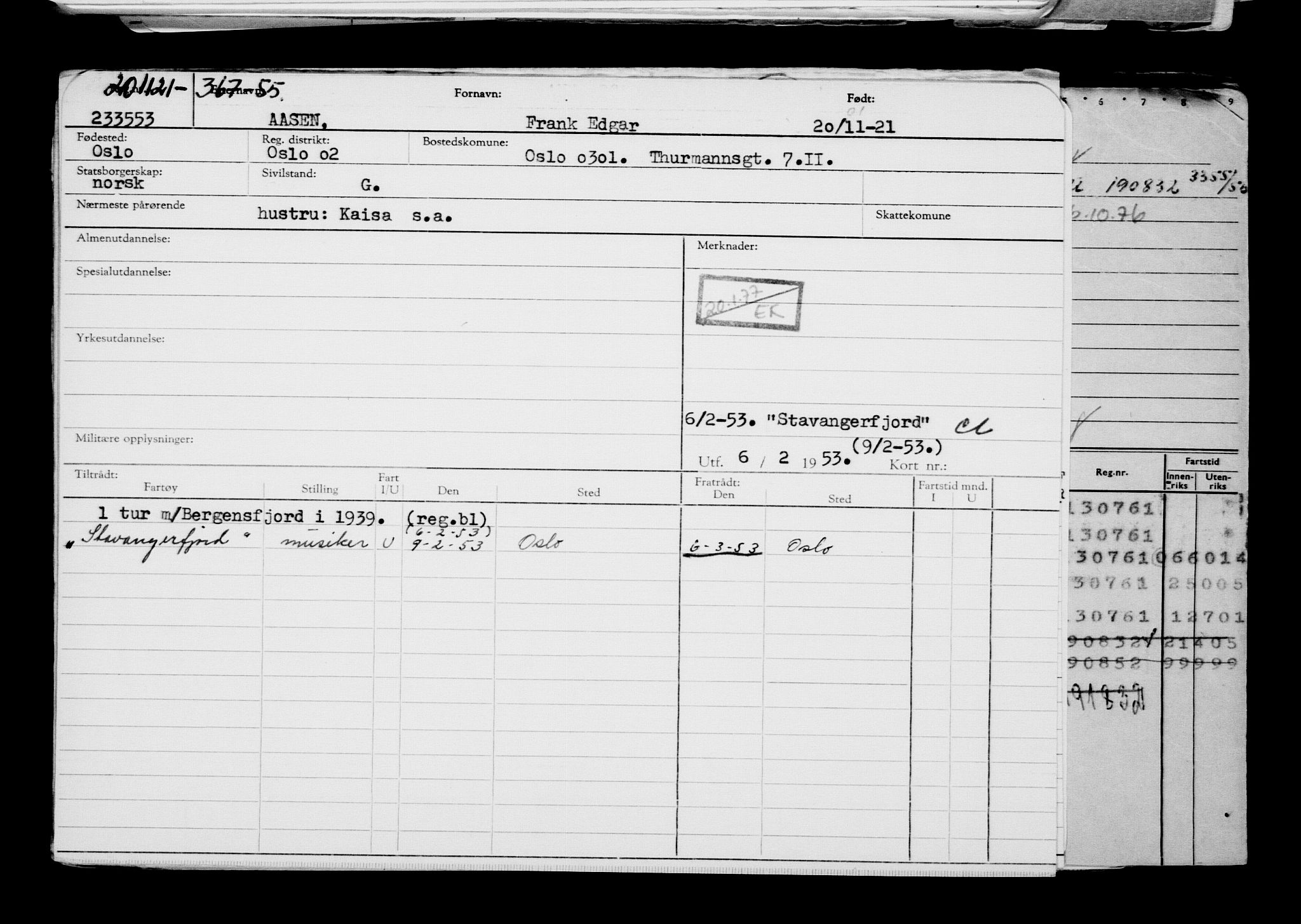 Direktoratet for sjømenn, AV/RA-S-3545/G/Gb/L0200: Hovedkort, 1921, p. 164