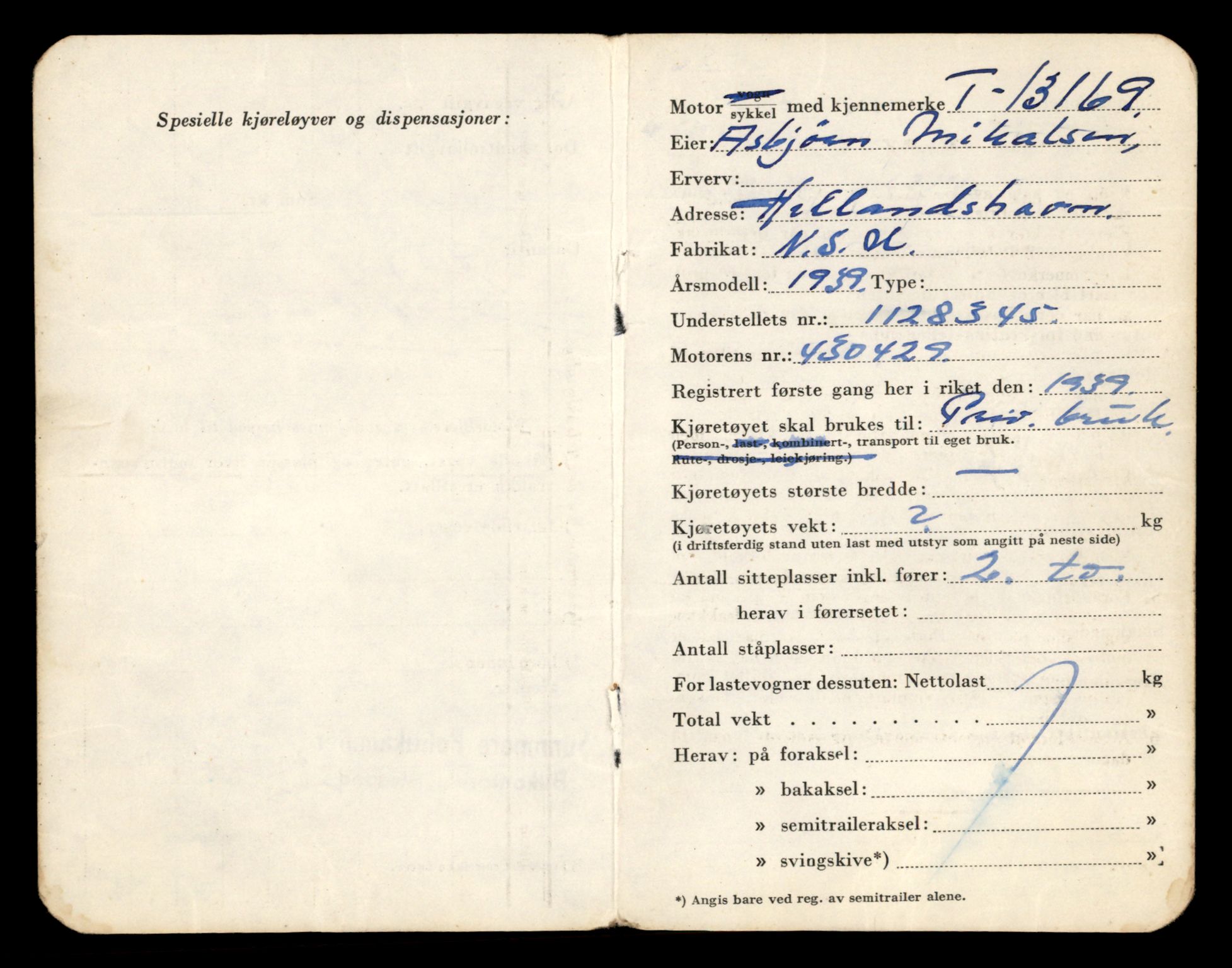 Møre og Romsdal vegkontor - Ålesund trafikkstasjon, AV/SAT-A-4099/F/Fe/L0037: Registreringskort for kjøretøy T 13031 - T 13179, 1927-1998, p. 2662