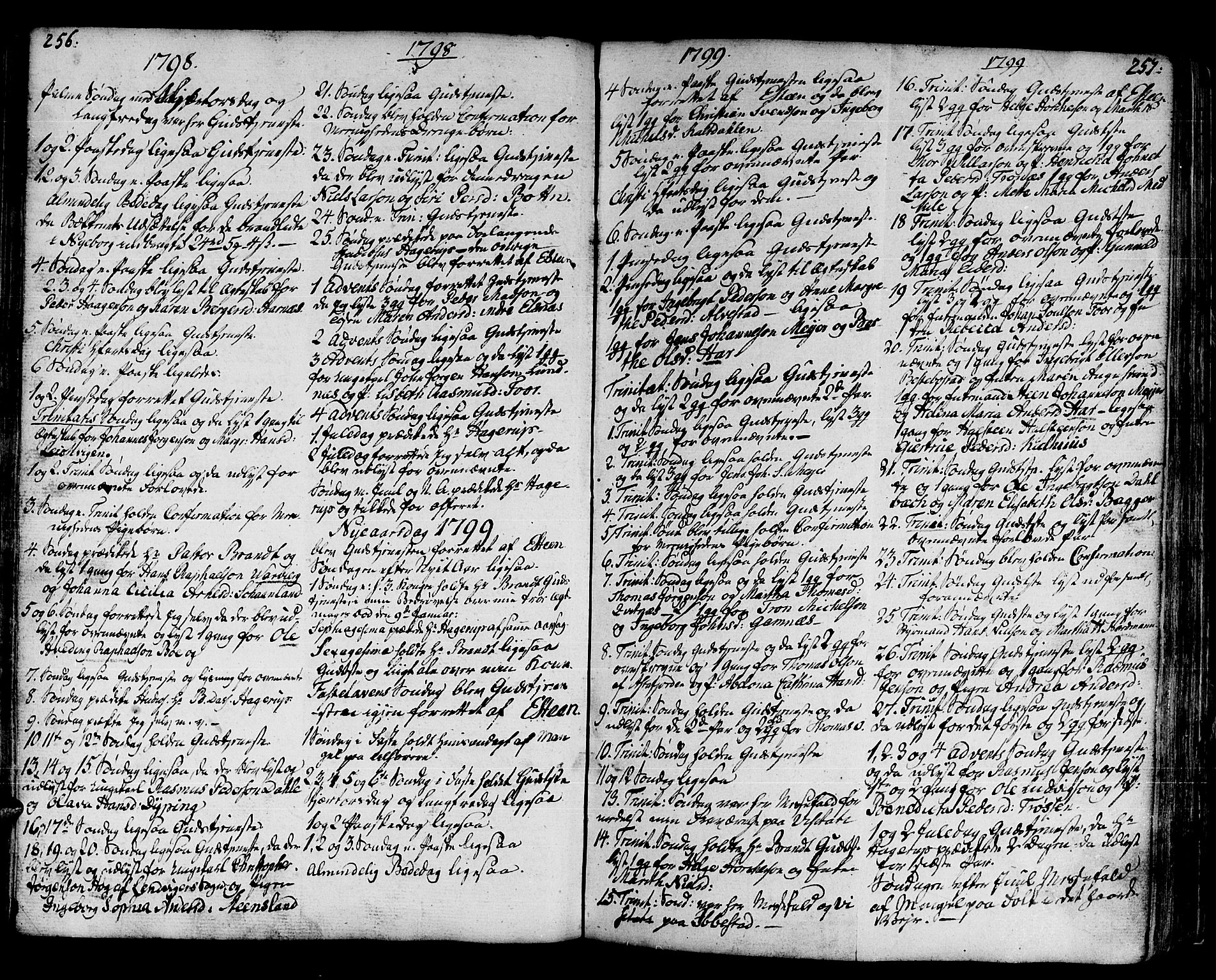 Trondenes sokneprestkontor, AV/SATØ-S-1319/H/Ha/L0003kirke: Parish register (official) no. 3, 1783-1803, p. 256-257