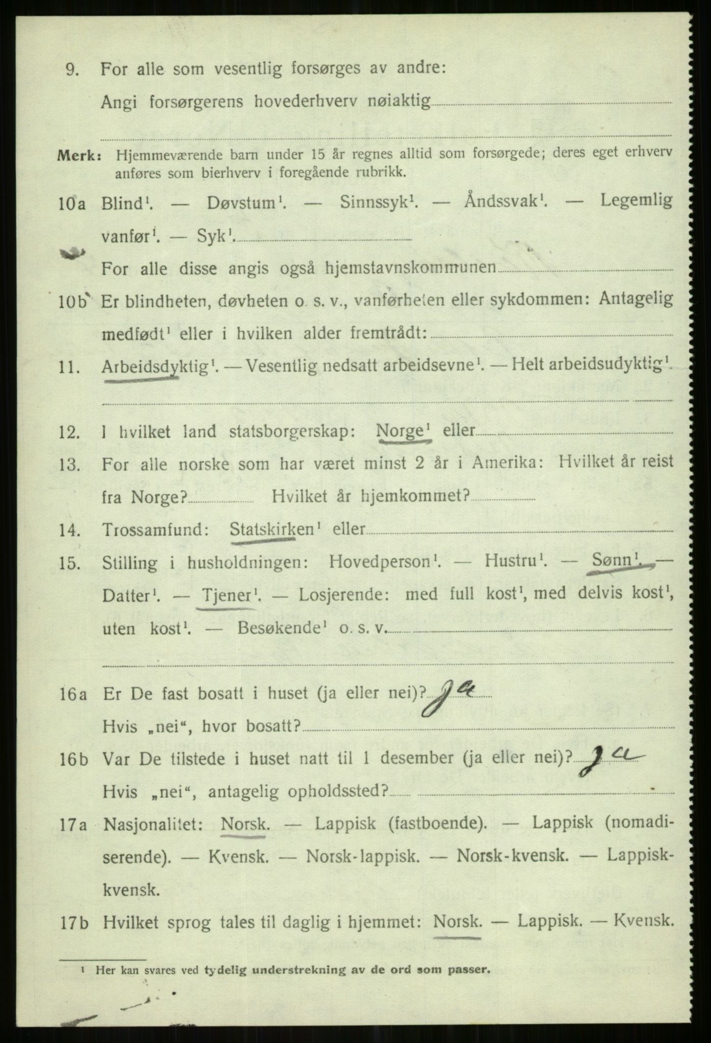 SATØ, 1920 census for Karlsøy, 1920, p. 2086