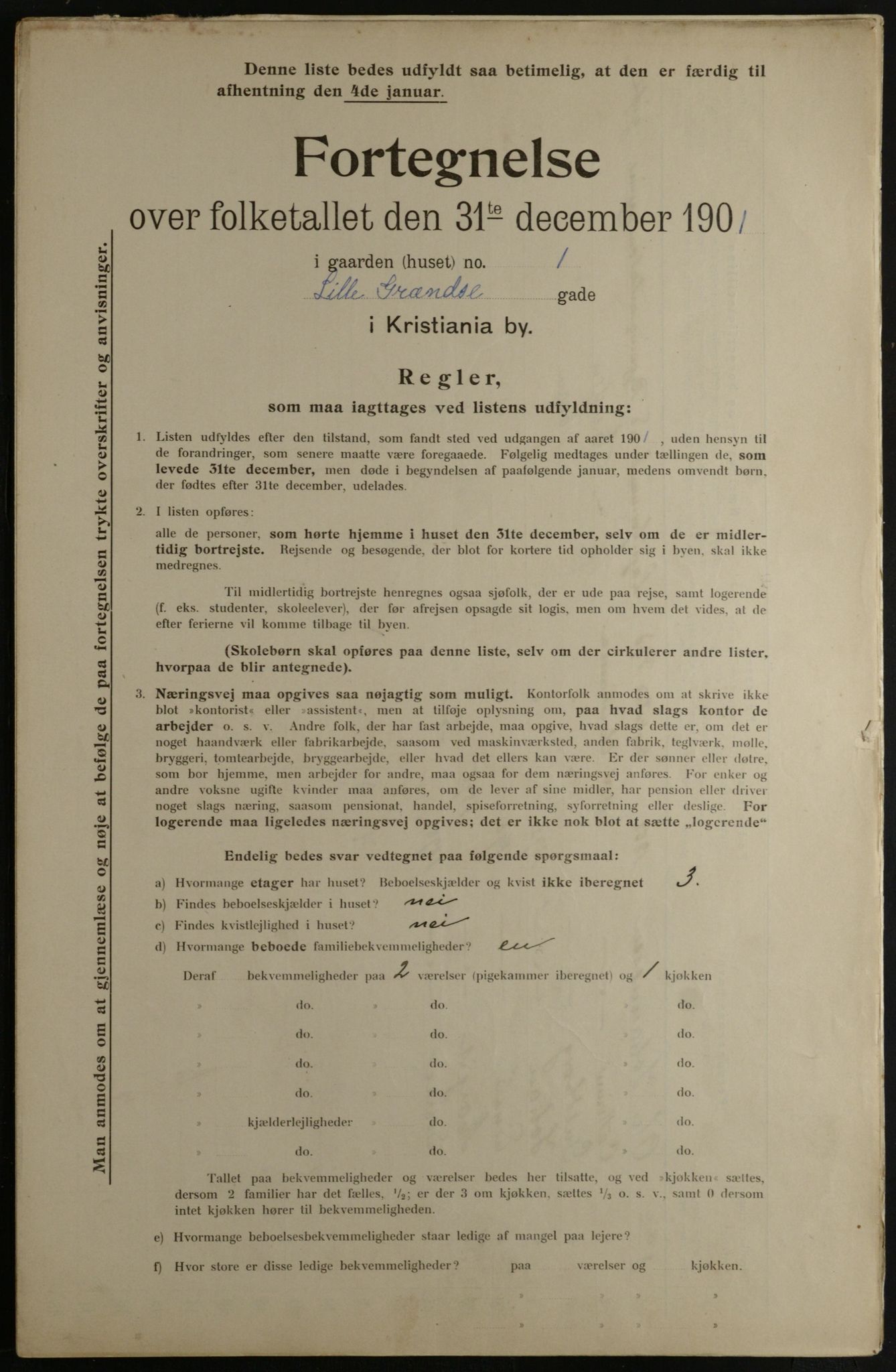 OBA, Municipal Census 1901 for Kristiania, 1901, p. 8885