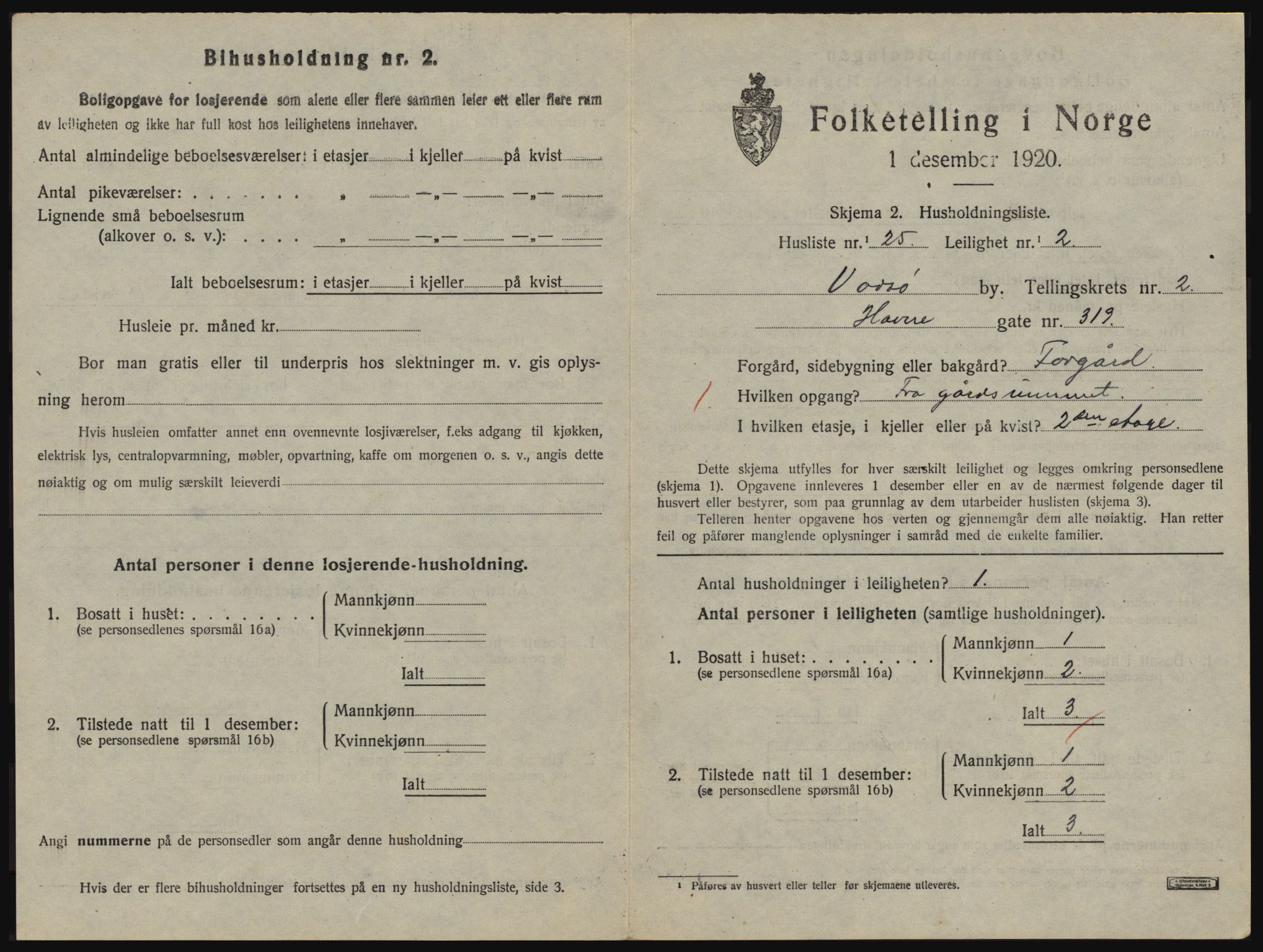 SATØ, 1920 census for Vadsø, 1920, p. 1028