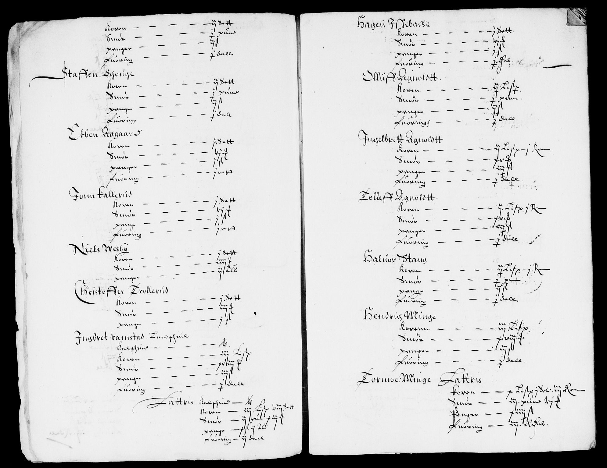 Rentekammeret inntil 1814, Reviderte regnskaper, Lensregnskaper, RA/EA-5023/R/Rb/Rbc/L0004: Tune, Åbygge og Veme len, 1641-1643