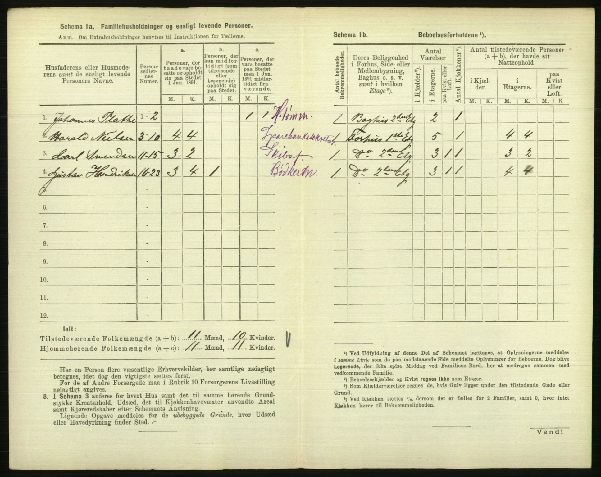 RA, 1891 census for 1001 Kristiansand, 1891, p. 317