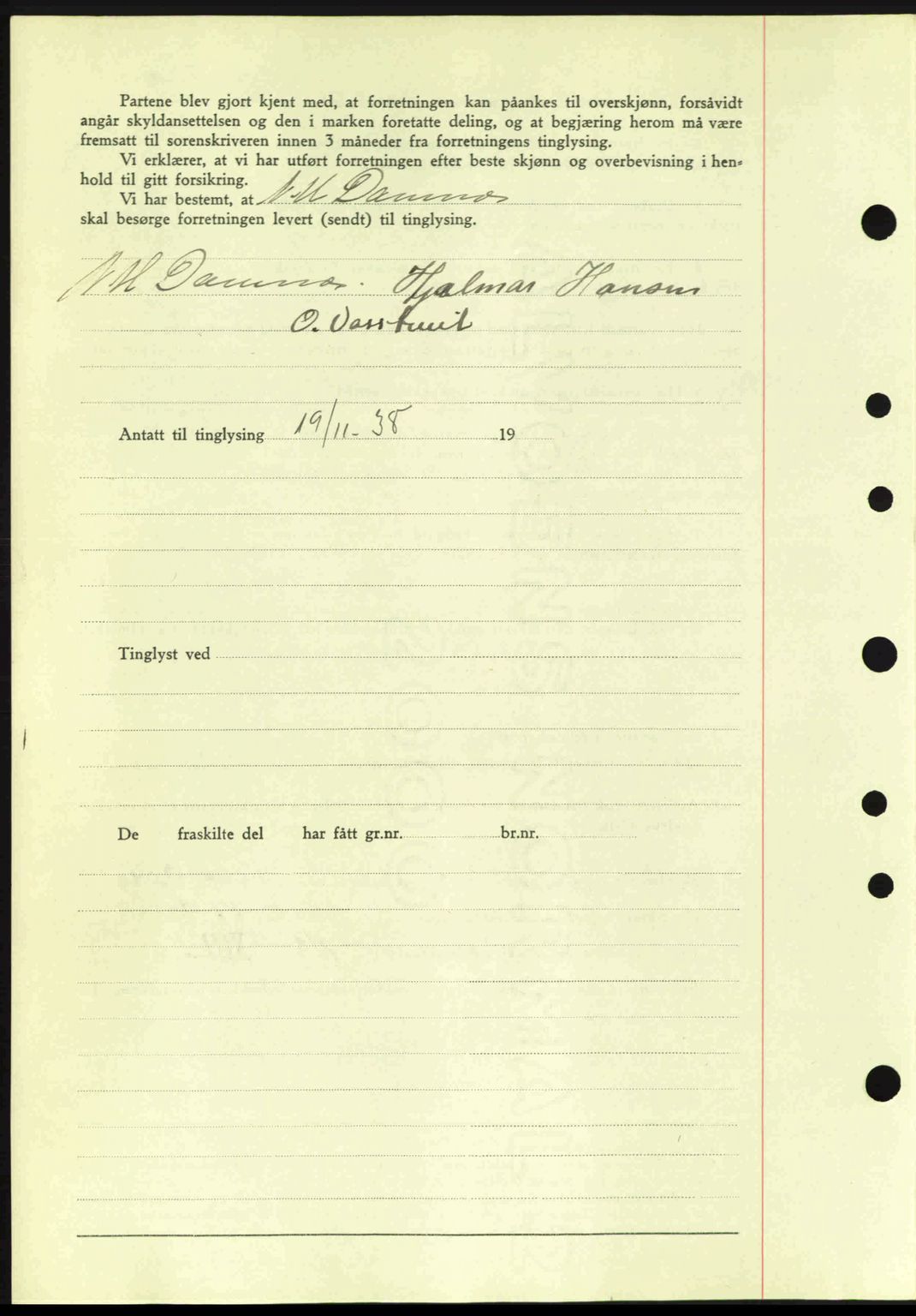 Moss sorenskriveri, SAO/A-10168: Mortgage book no. A5, 1938-1939, Diary no: : 2531/1938