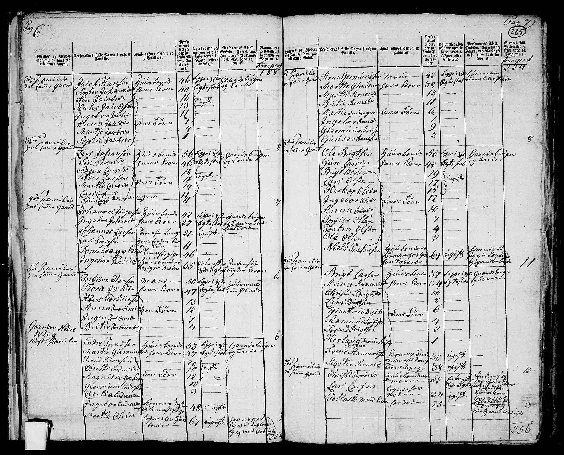 RA, 1801 census for 1238P Vikør, 1801, p. 284b-285a