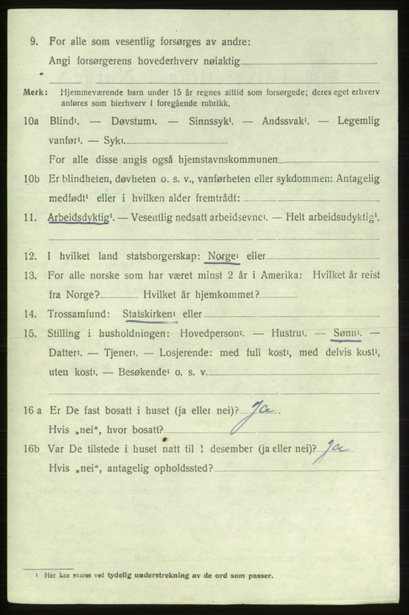 SAB, 1920 census for Etne, 1920, p. 2006
