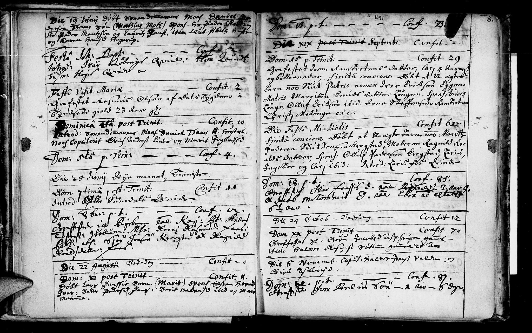 Ministerialprotokoller, klokkerbøker og fødselsregistre - Sør-Trøndelag, SAT/A-1456/692/L1101: Parish register (official) no. 692A01, 1690-1746, p. 8