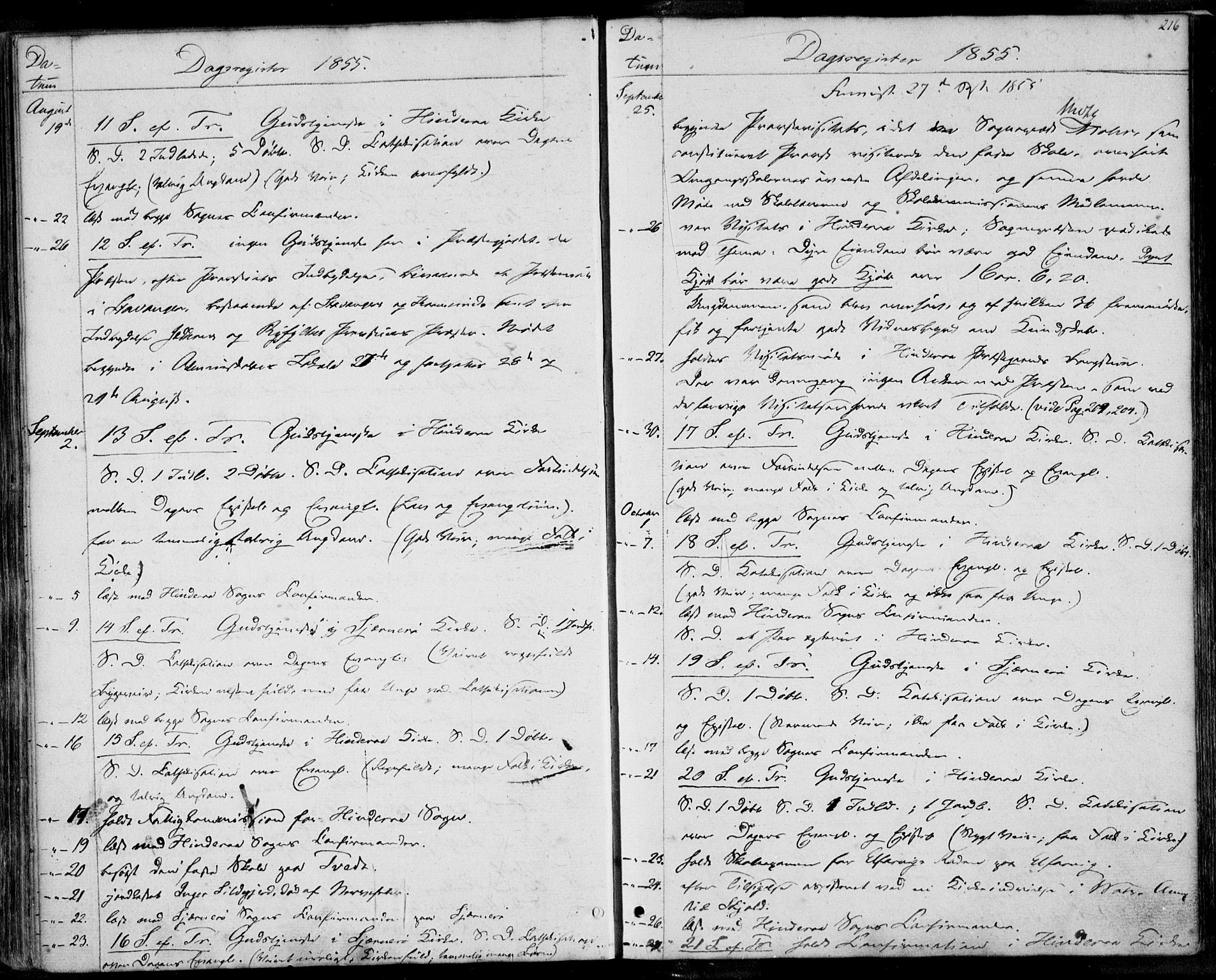 Nedstrand sokneprestkontor, AV/SAST-A-101841/01/IV: Parish register (official) no. A 8, 1839-1860, p. 216