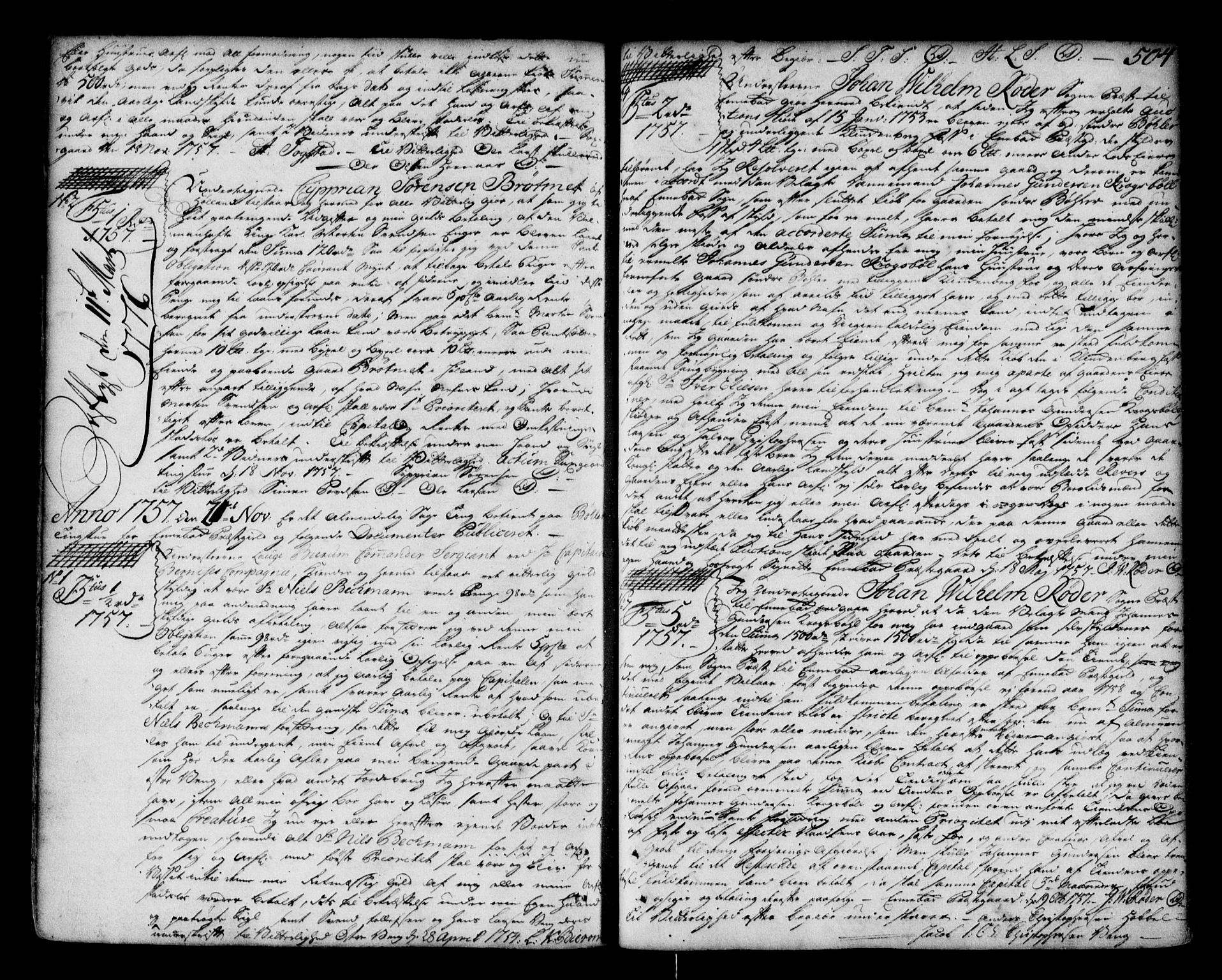 Nedre Romerike sorenskriveri, SAO/A-10469/G/Gb/Gba/L0004: Mortgage book no. 4, 1742-1759, p. 504