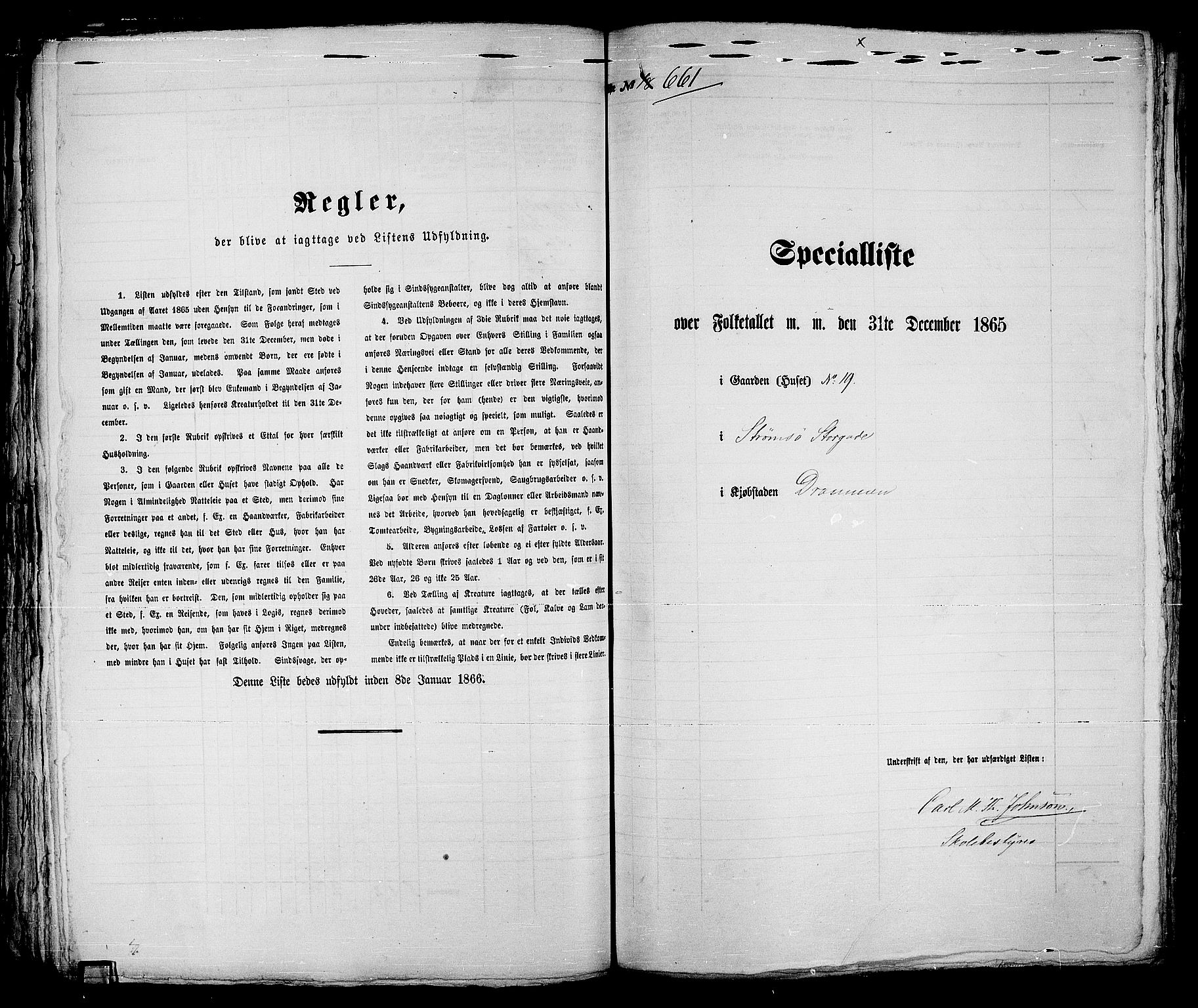 RA, 1865 census for Strømsø in Drammen, 1865, p. 137