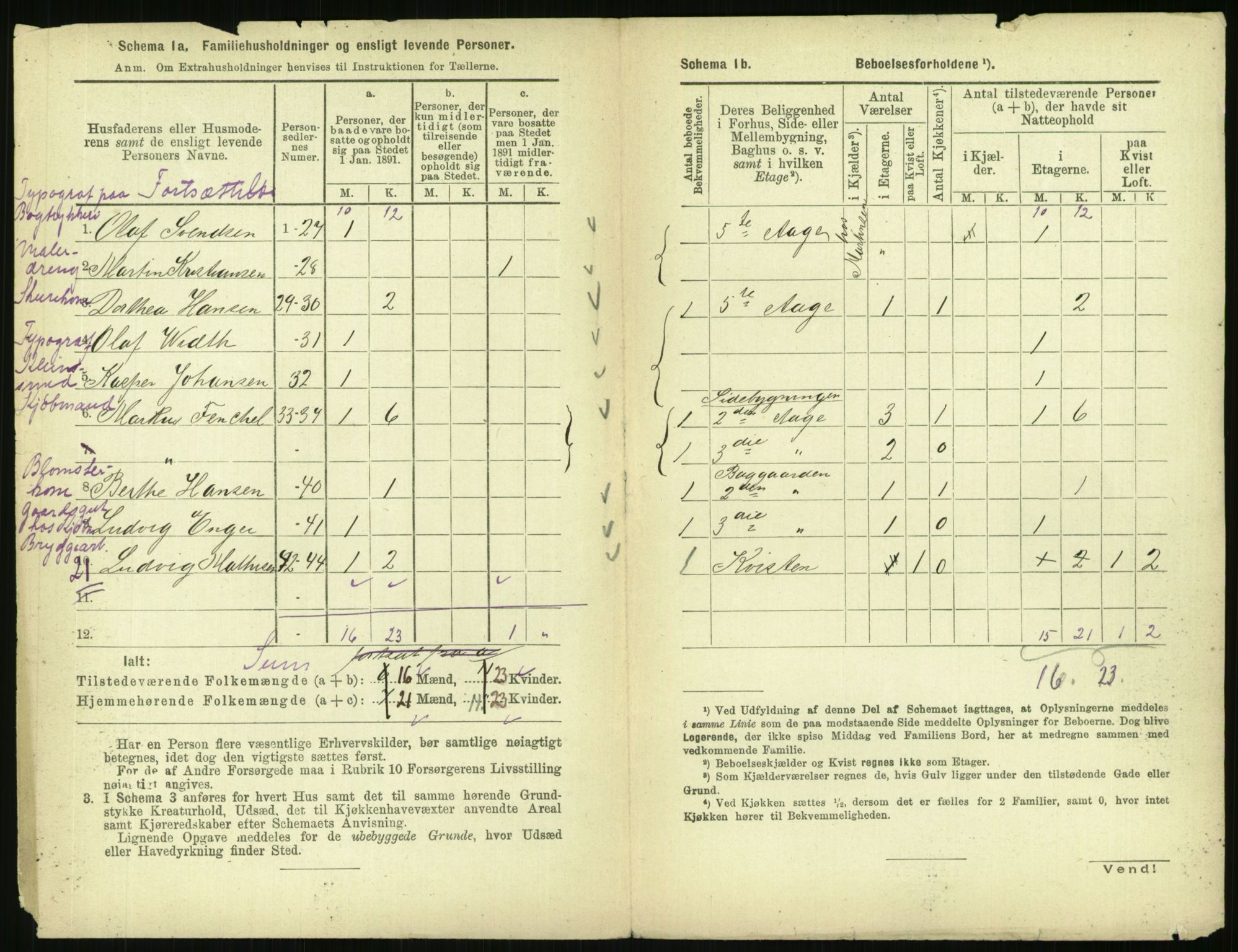 RA, 1891 census for 0301 Kristiania, 1891, p. 5385