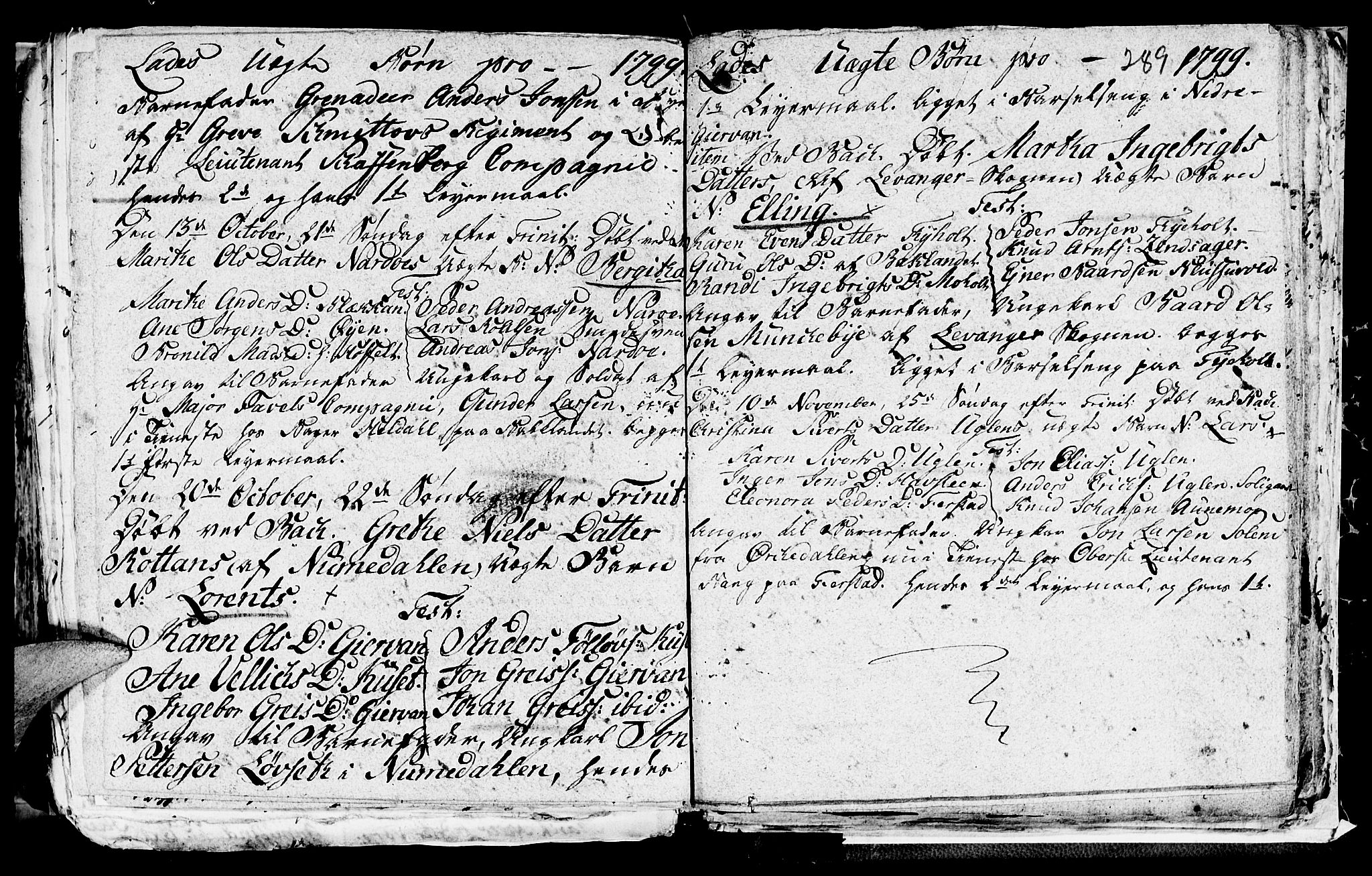 Ministerialprotokoller, klokkerbøker og fødselsregistre - Sør-Trøndelag, AV/SAT-A-1456/606/L0305: Parish register (copy) no. 606C01, 1757-1819, p. 289