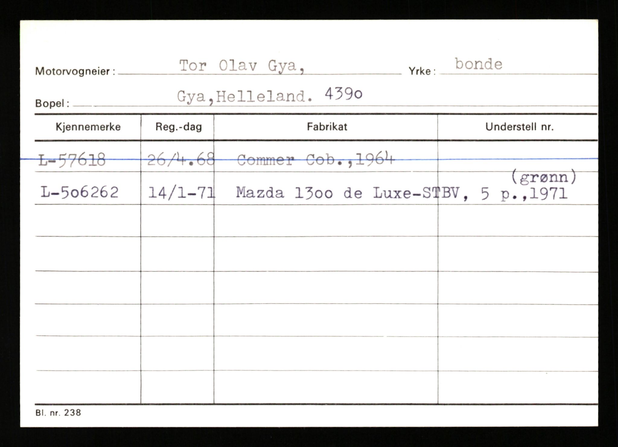 Stavanger trafikkstasjon, AV/SAST-A-101942/0/H/L0012: Gursli - Hansen, 1930-1971, p. 139