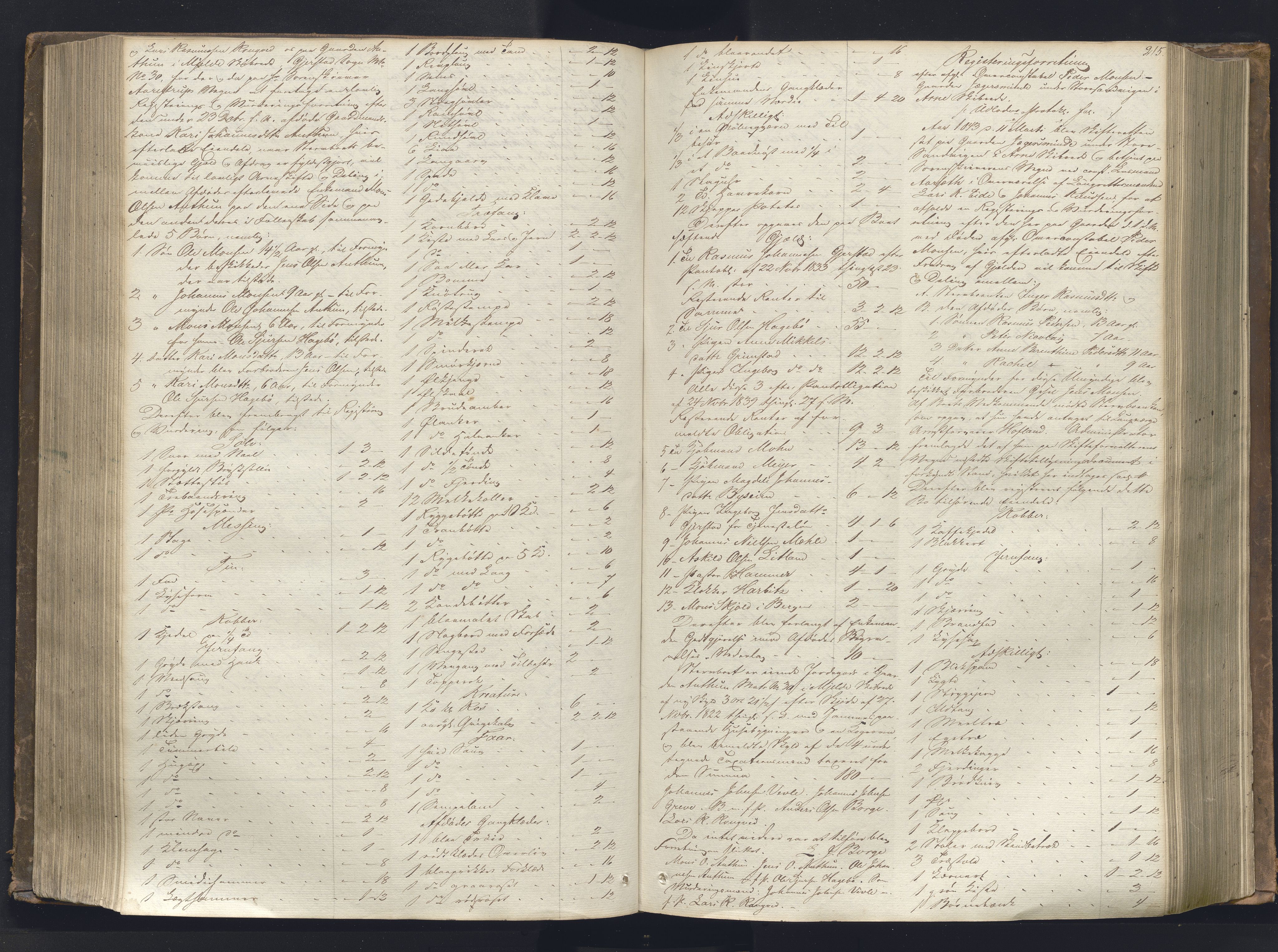 Nordhordland sorenskrivar, AV/SAB-A-2901/1/H/Hb/L0001: Registreringsprotokollar, 1841-1845, p. 215