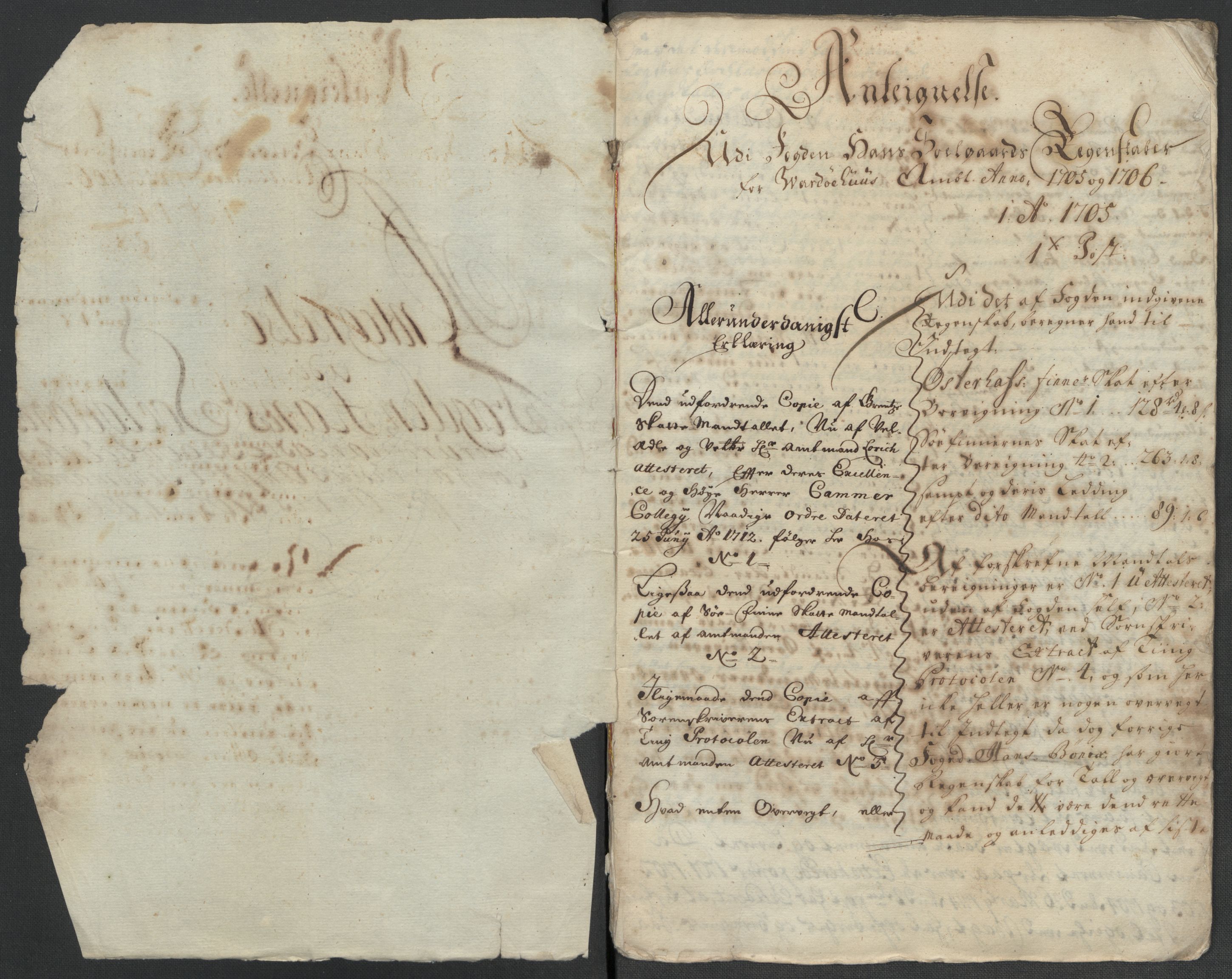 Rentekammeret inntil 1814, Reviderte regnskaper, Fogderegnskap, AV/RA-EA-4092/R69/L4853: Fogderegnskap Finnmark/Vardøhus, 1705-1706, p. 272