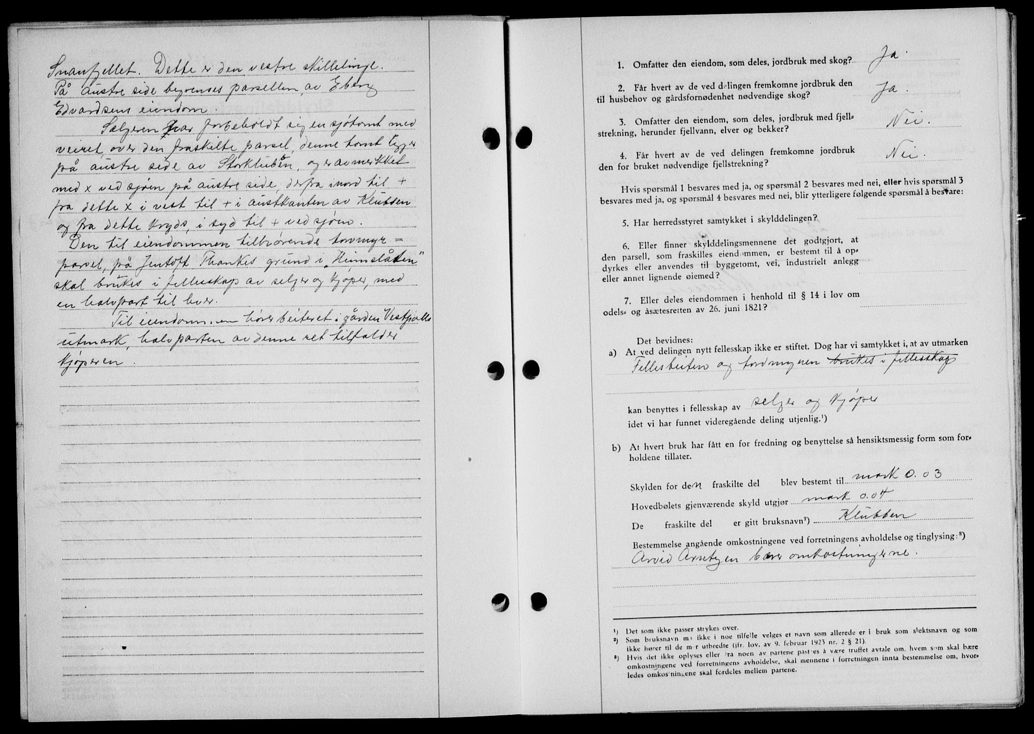 Lofoten sorenskriveri, SAT/A-0017/1/2/2C/L0008a: Mortgage book no. 8a, 1940-1941, Diary no: : 1238/1941