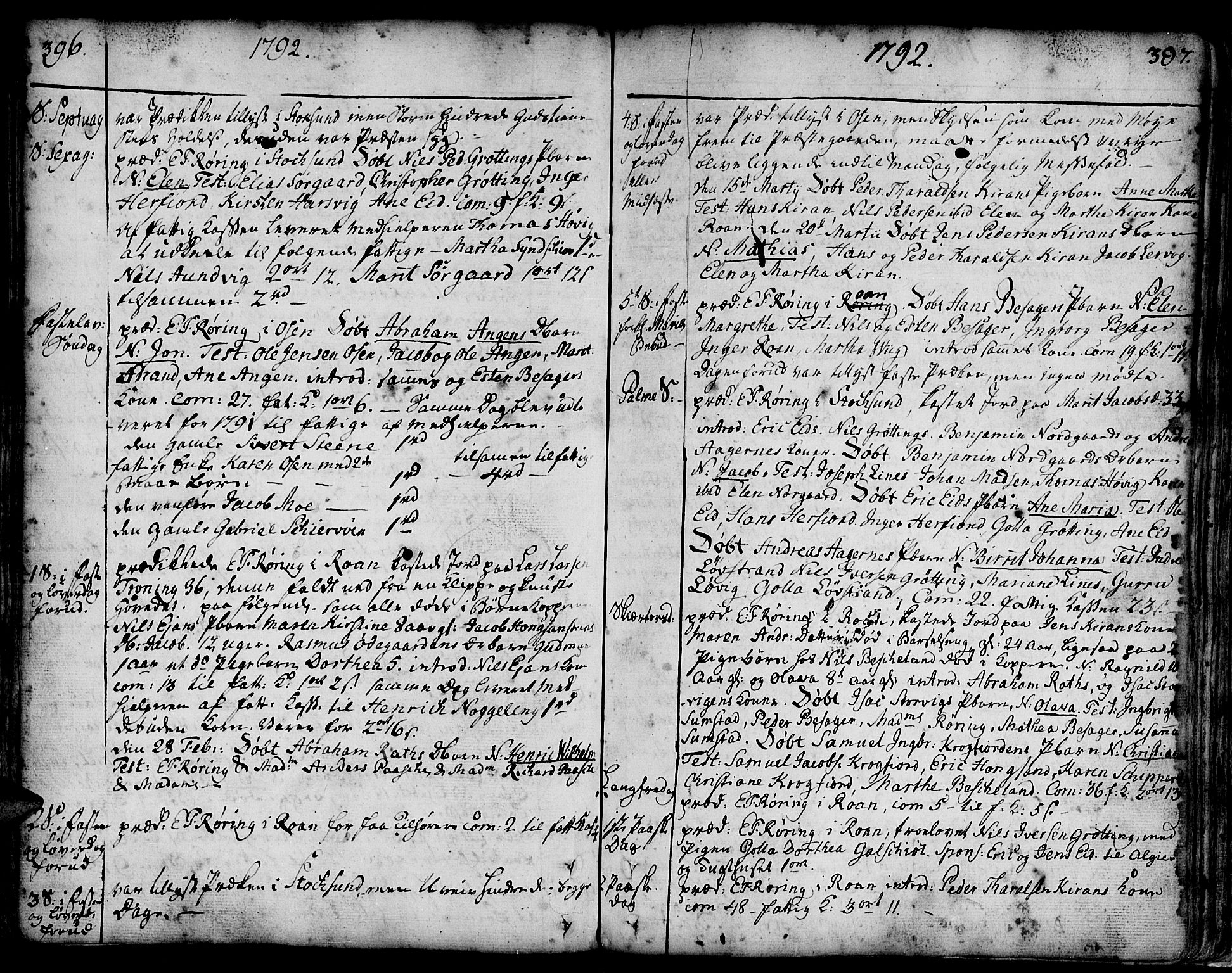 Ministerialprotokoller, klokkerbøker og fødselsregistre - Sør-Trøndelag, SAT/A-1456/657/L0700: Parish register (official) no. 657A01, 1732-1801, p. 396-397