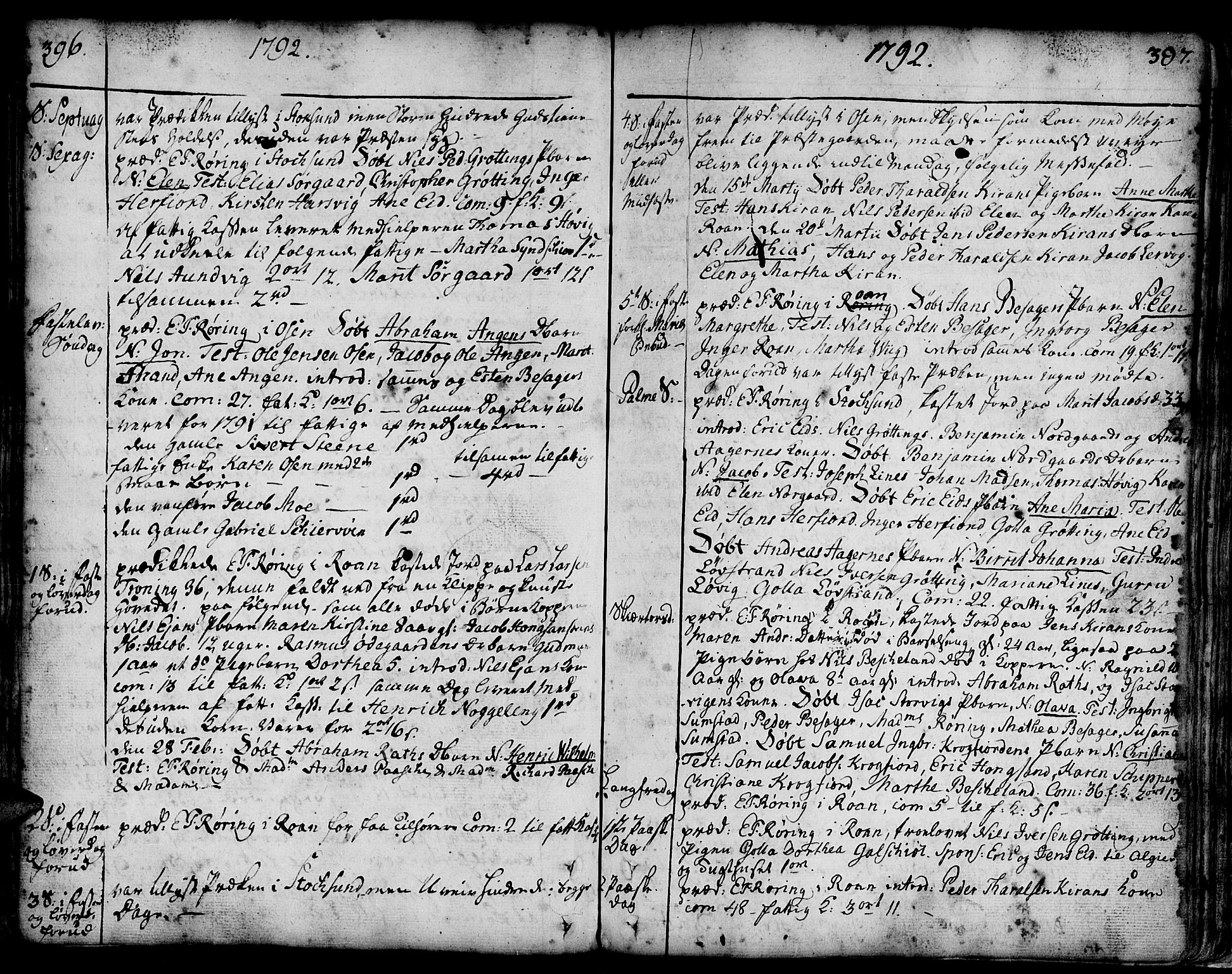 Ministerialprotokoller, klokkerbøker og fødselsregistre - Sør-Trøndelag, AV/SAT-A-1456/657/L0700: Parish register (official) no. 657A01, 1732-1801, p. 396-397