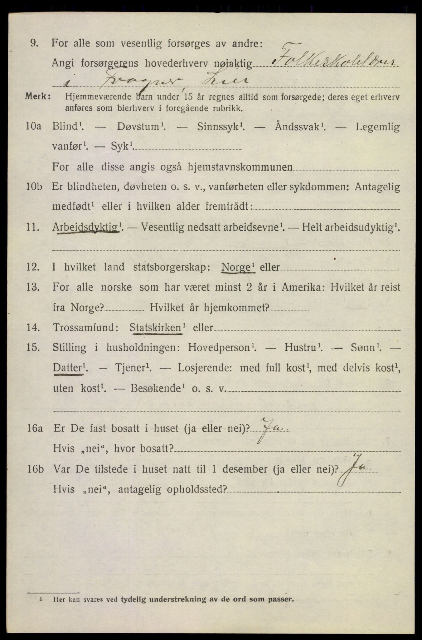 SAKO, 1920 census for Lier, 1920, p. 14799