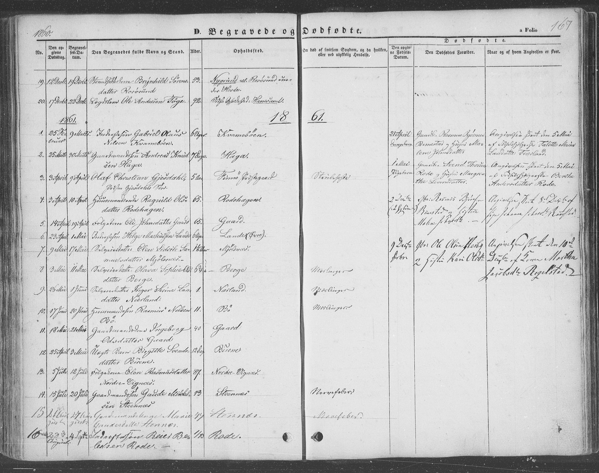 Finnøy sokneprestkontor, SAST/A-101825/H/Ha/Haa/L0007: Parish register (official) no. A 7, 1847-1862, p. 167