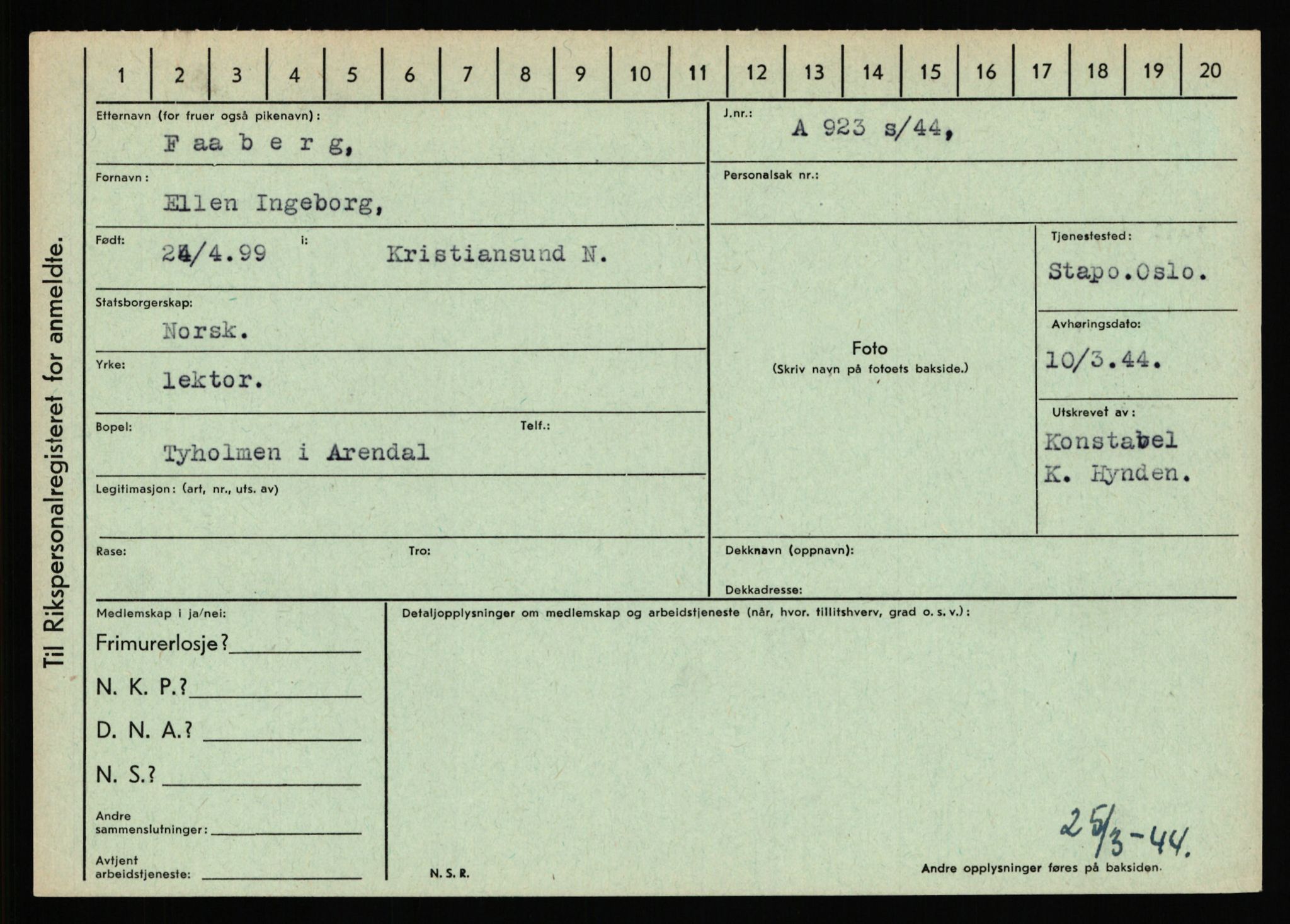 Statspolitiet - Hovedkontoret / Osloavdelingen, AV/RA-S-1329/C/Ca/L0005: Furali - Hamula, 1943-1945, p. 391