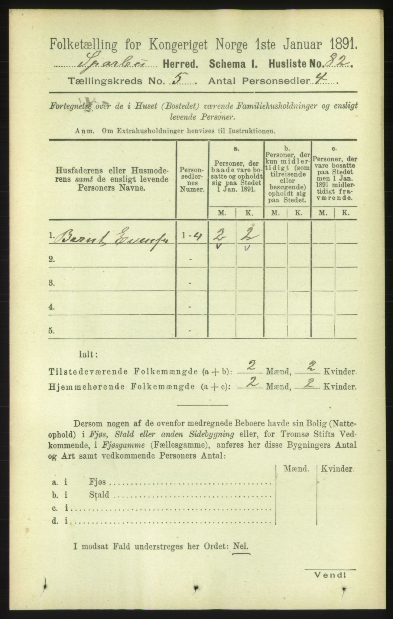 RA, 1891 census for 1731 Sparbu, 1891, p. 1665